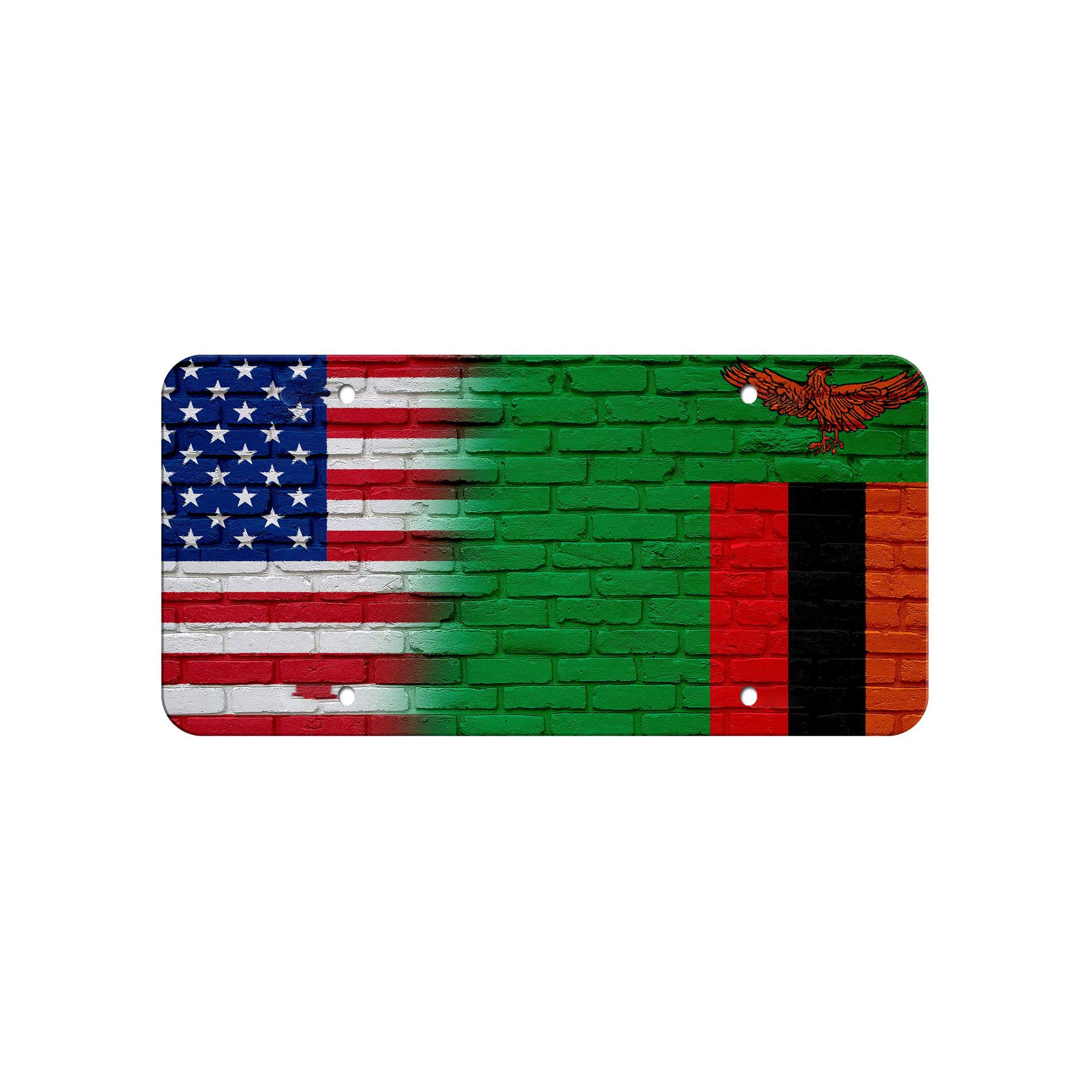 High Grade Aluminum License Plate - Flag of Zambia (Zambian) - Many Options - Picture 3 of 10