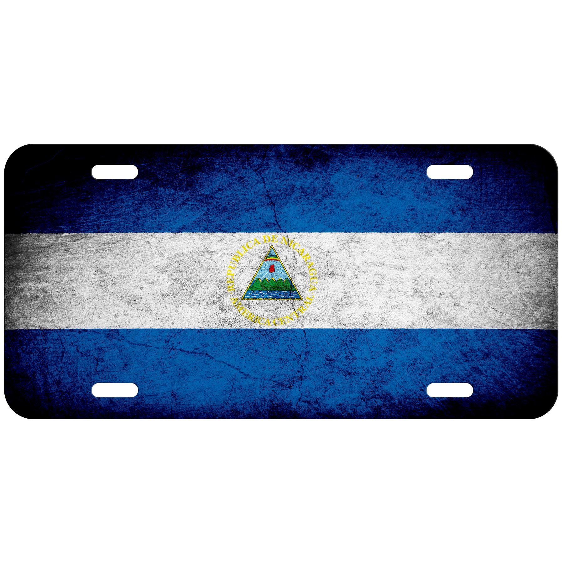 Aluminum License Plate - Flag of Nicaragua (Nicaraguan) - Many Options - Picture 4 of 10