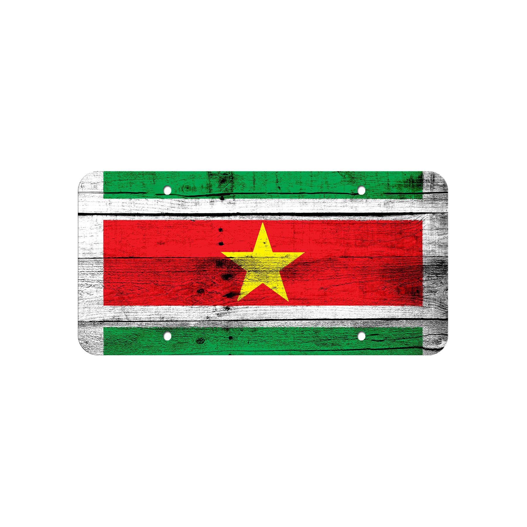High Grade Aluminum License Plate - Flag of Suriname (Surinamer) - Many Options - Picture 9 of 10