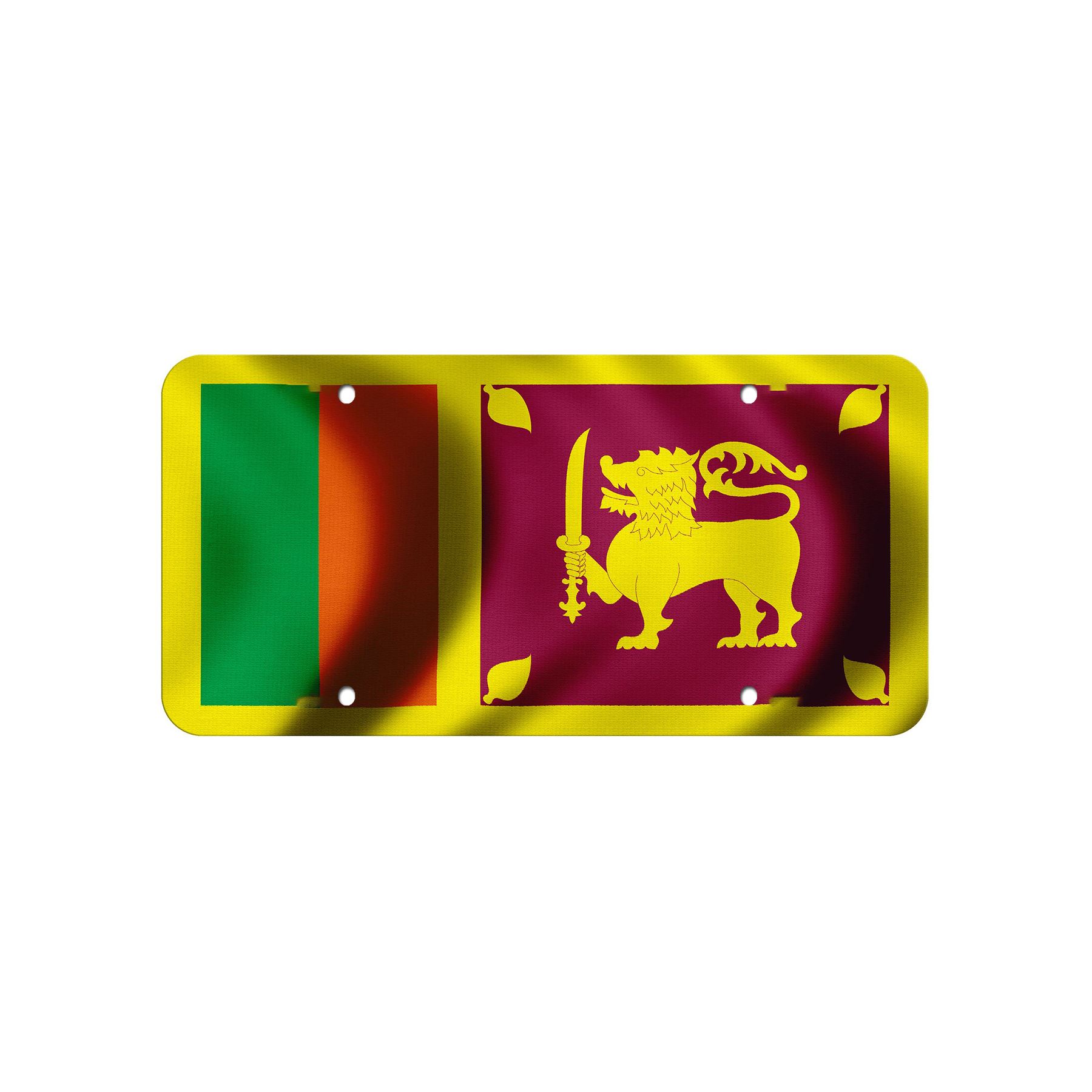 Aluminium Nummernschild - Flagge von Sri Lanka (Sri Lanka) - viele Optionen - Bild 7 von 10