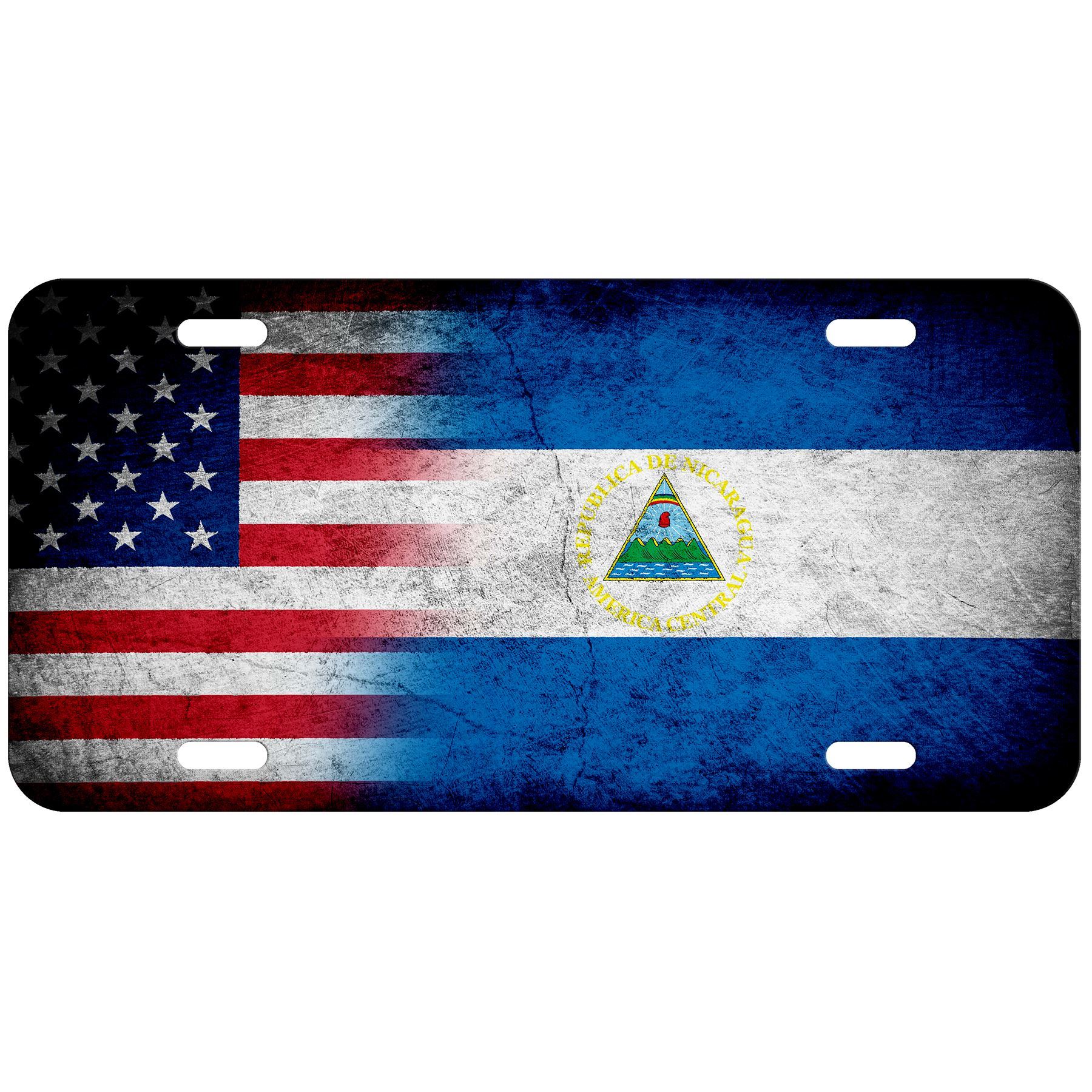 Aluminum License Plate - Flag of Nicaragua (Nicaraguan) - Many Options - Picture 5 of 10