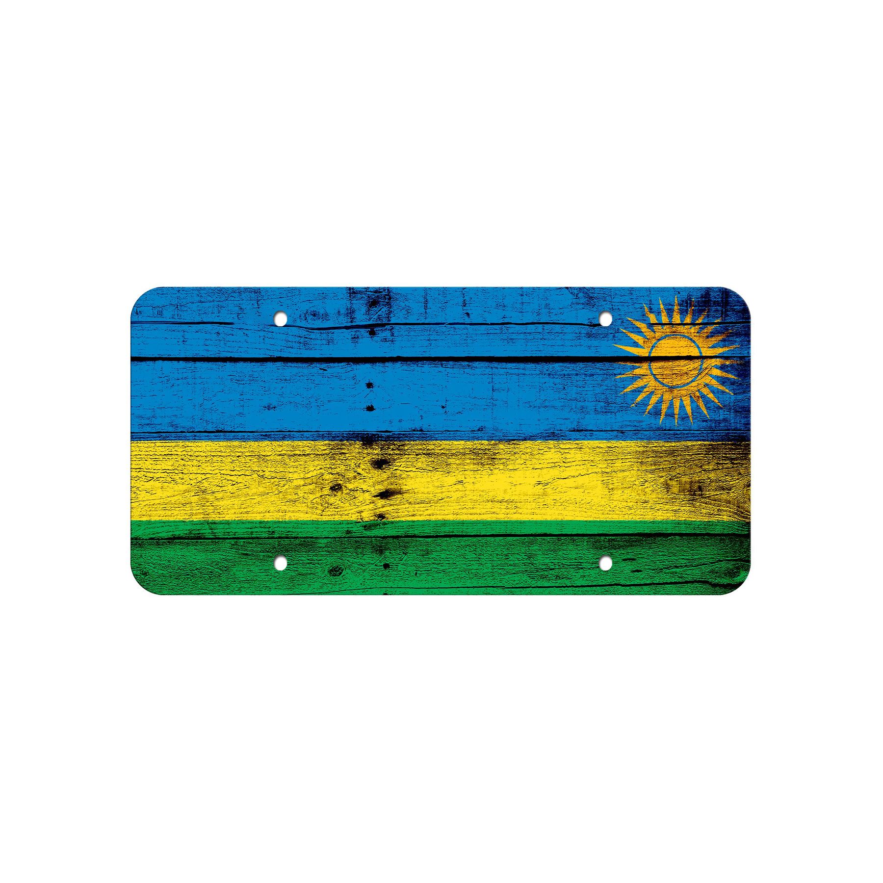 High Grade Aluminum License Plate - Flag of Rwanda (Rwandan) - Many Options - Picture 9 of 10