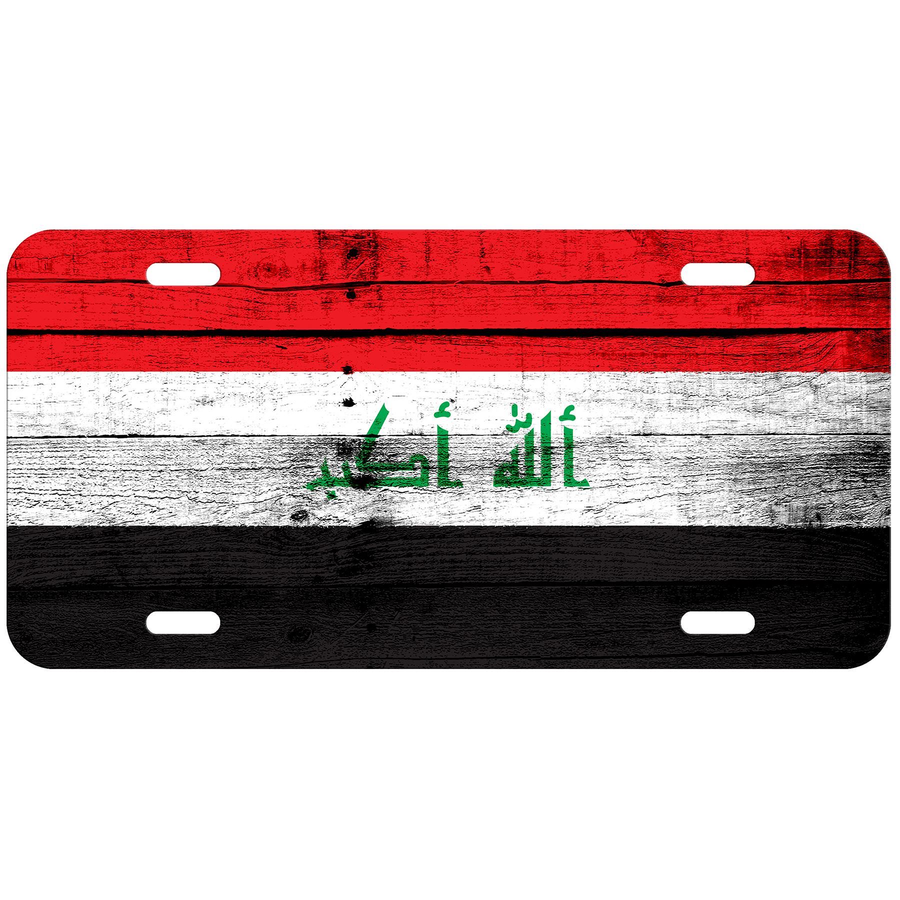 High Grade Aluminum License Plate - Flag of Iraq (Iraqi) - Many Options - Picture 9 of 10