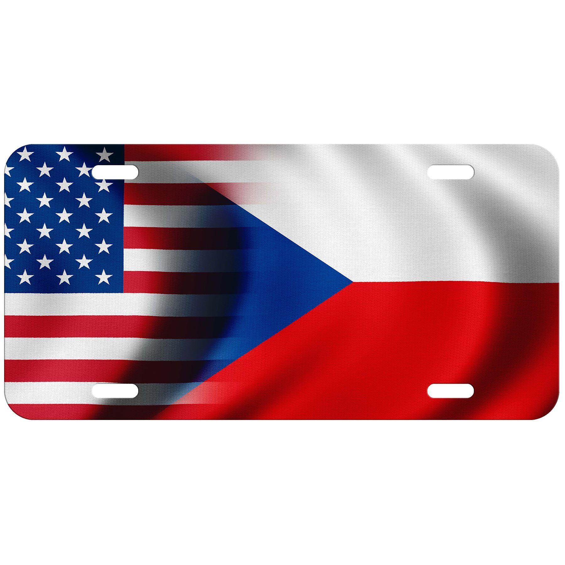 Aluminum License Plate - Flag of Czech Republic (Czech) - Many Options - Picture 8 of 10