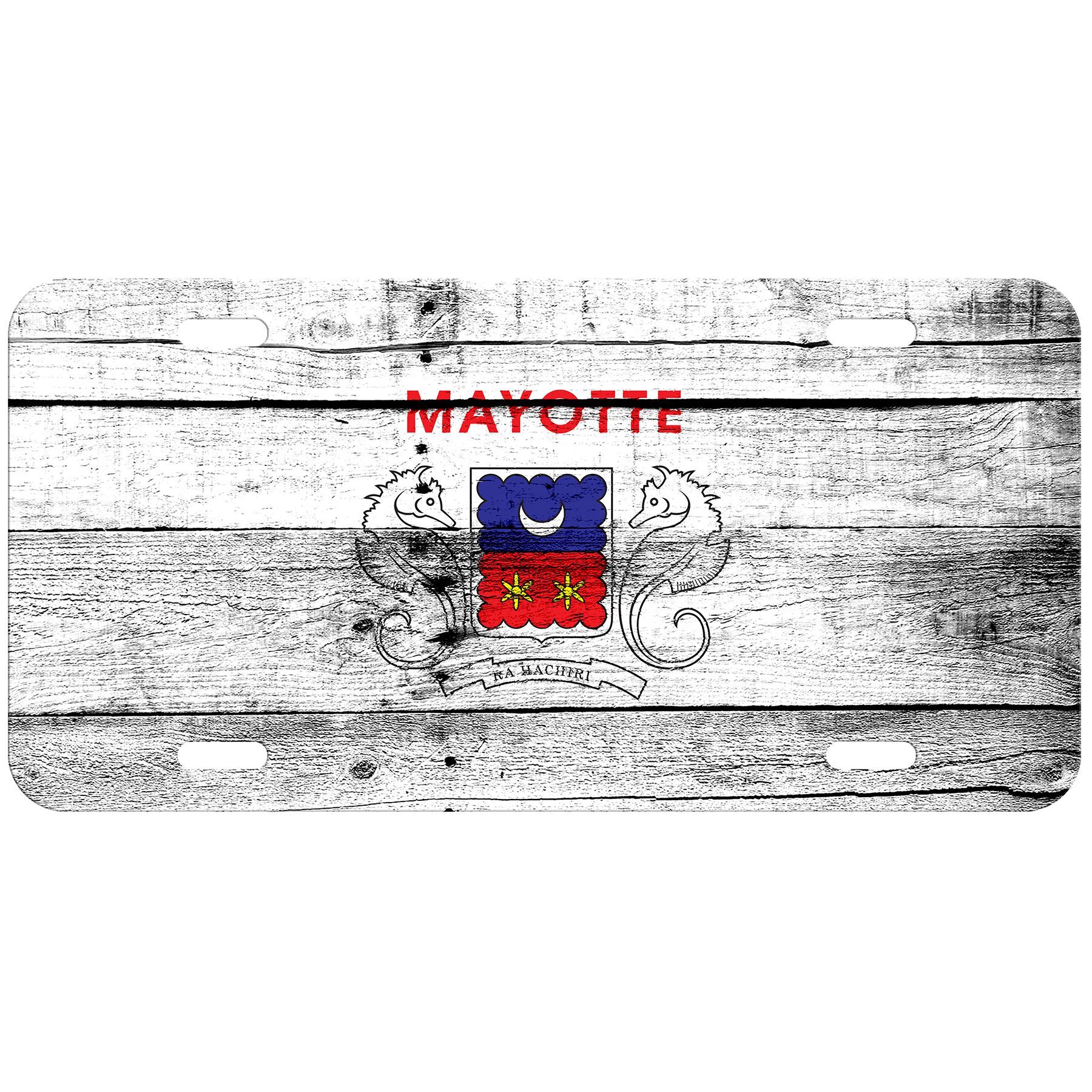 High Grade Aluminum License Plate - Flag of Mayotte (Mahorais) - Many Options - Picture 9 of 10