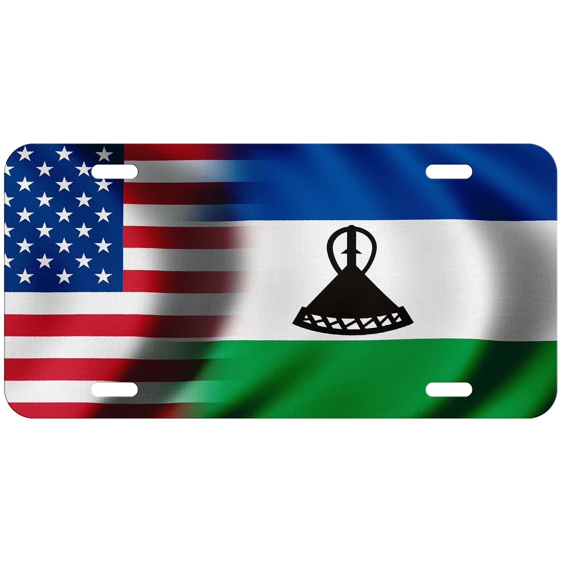 High Grade Aluminum License Plate - Flag of Lesotho (Basotho) - Many Options - Picture 8 of 10