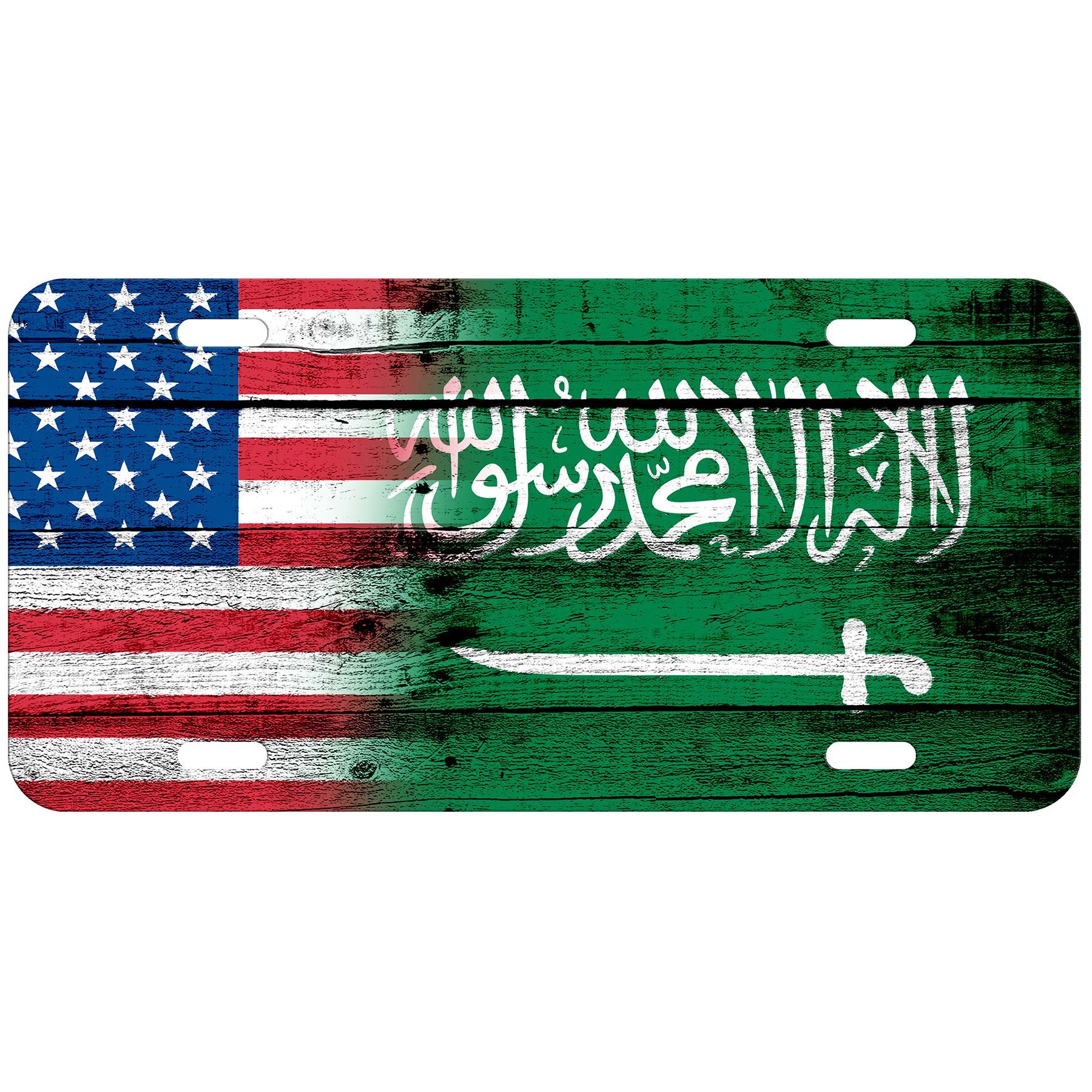 Aluminium Nummernschild - Flagge von Saudi-Arabien (arabisch) - viele Optionen - Bild 10 von 10