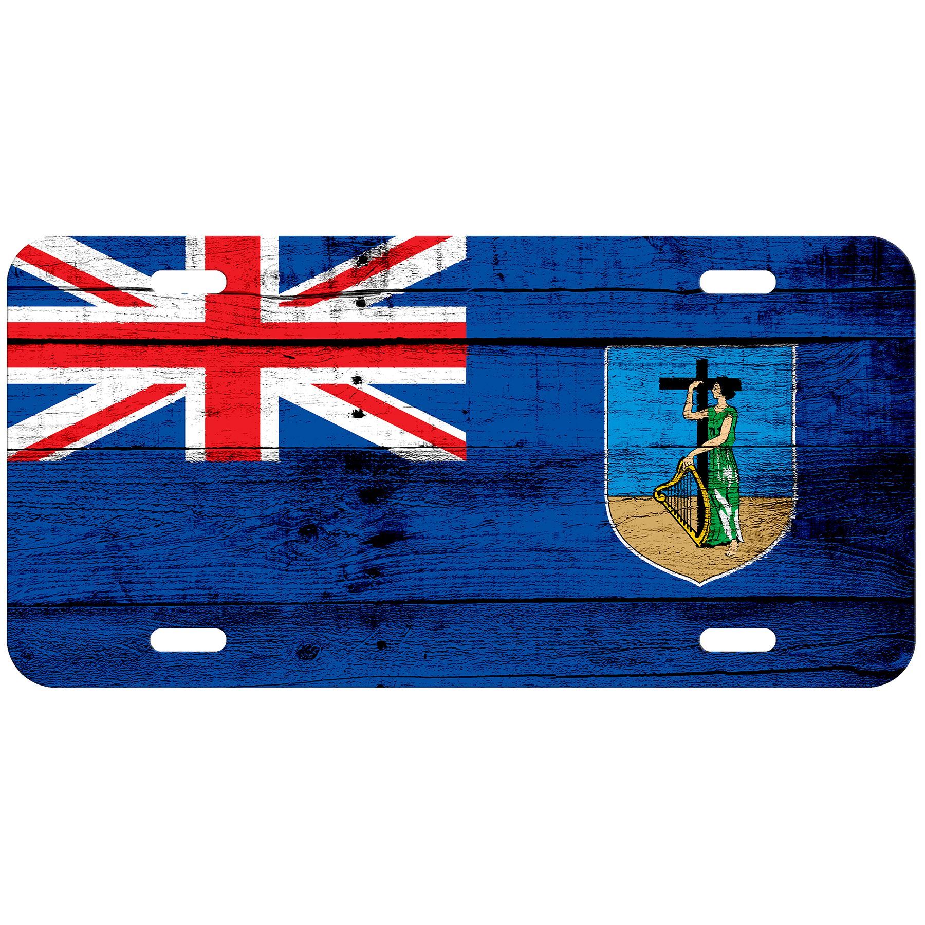 Aluminum License Plate - Flag of Montserrat (Montserratian) - Many Options - Picture 9 of 10