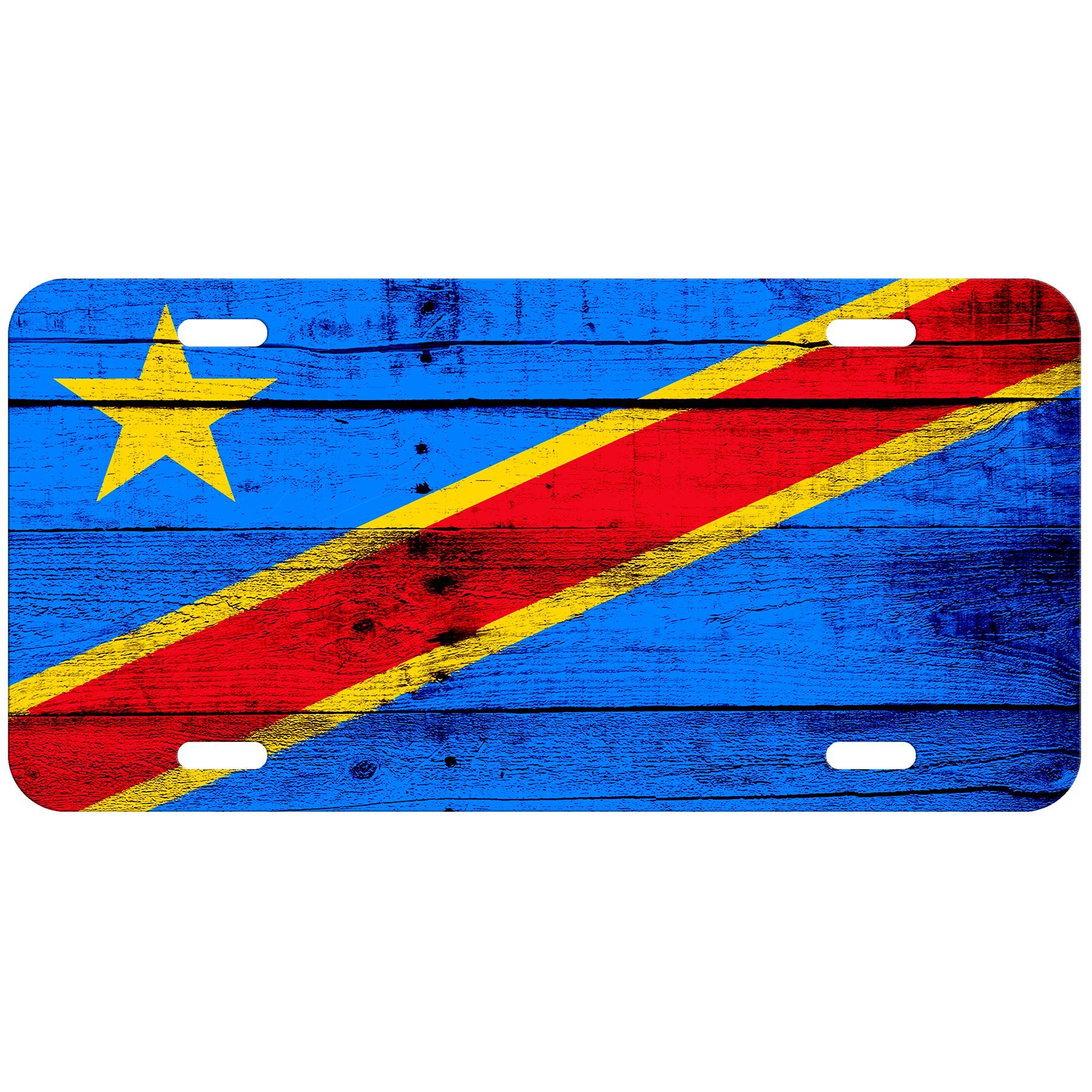 Aluminum License Plate - Flag of Congo (Dem Rep) Congolese - Many Options - Picture 9 of 10