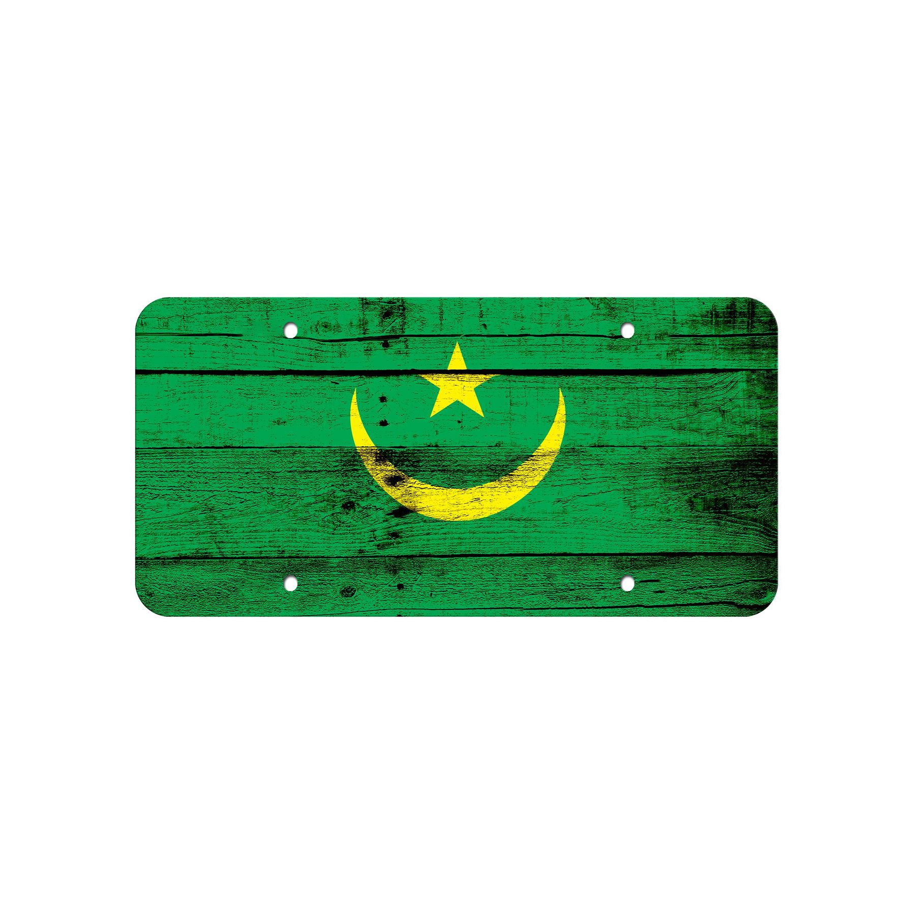 Aluminium Nummernschild - Flagge Mauretanien (Mauretanien) - viele Optionen - Bild 9 von 10