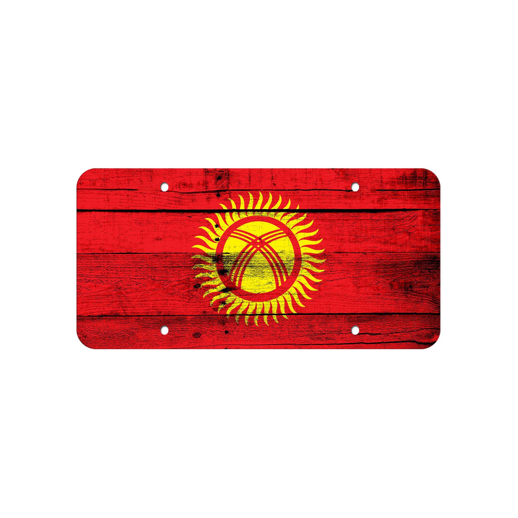 High Grade Aluminum License Plate - Flag of Kyrgyzstan (Kyrgyz) - Many Options - Picture 9 of 10