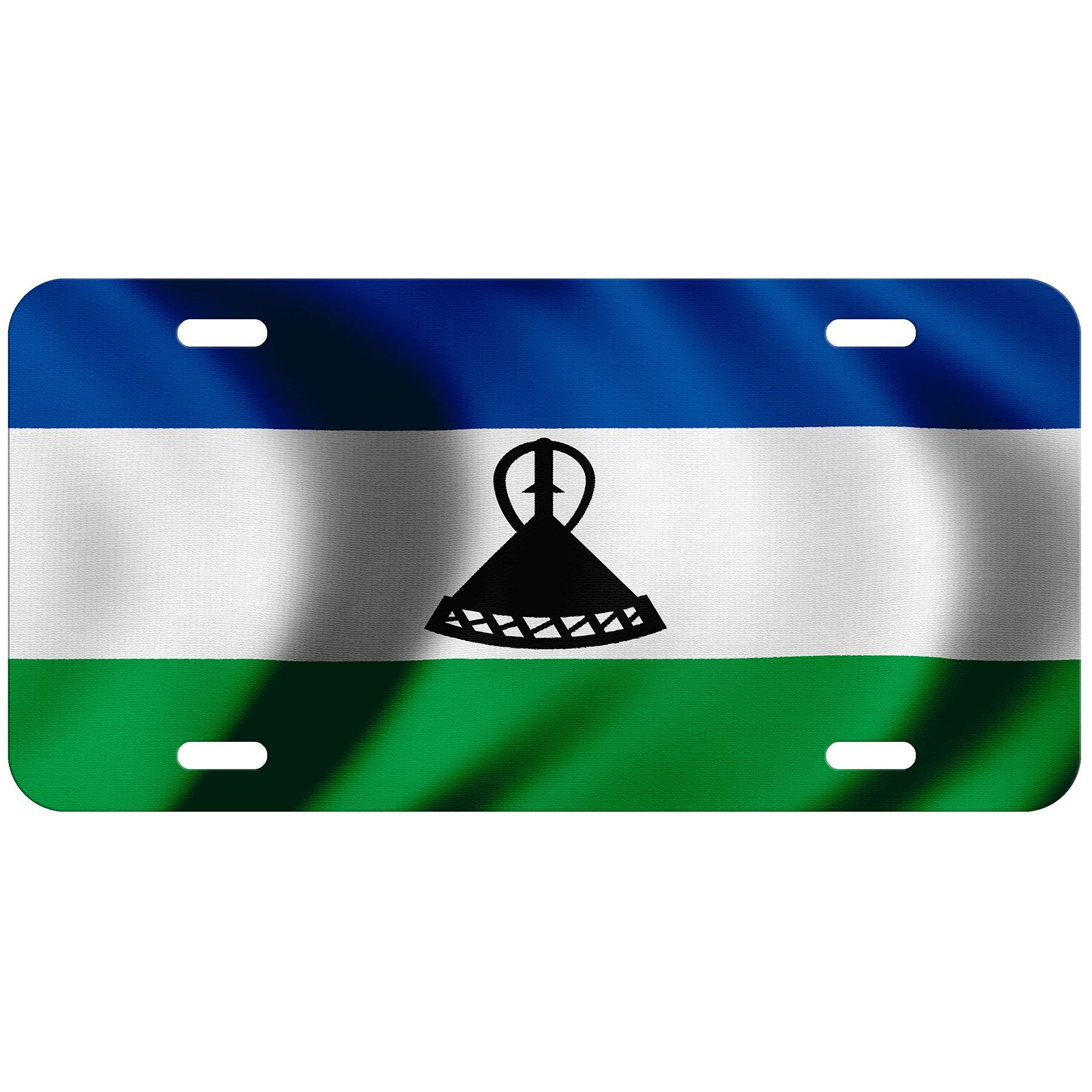 High Grade Aluminum License Plate - Flag of Lesotho (Basotho) - Many Options - Picture 7 of 10
