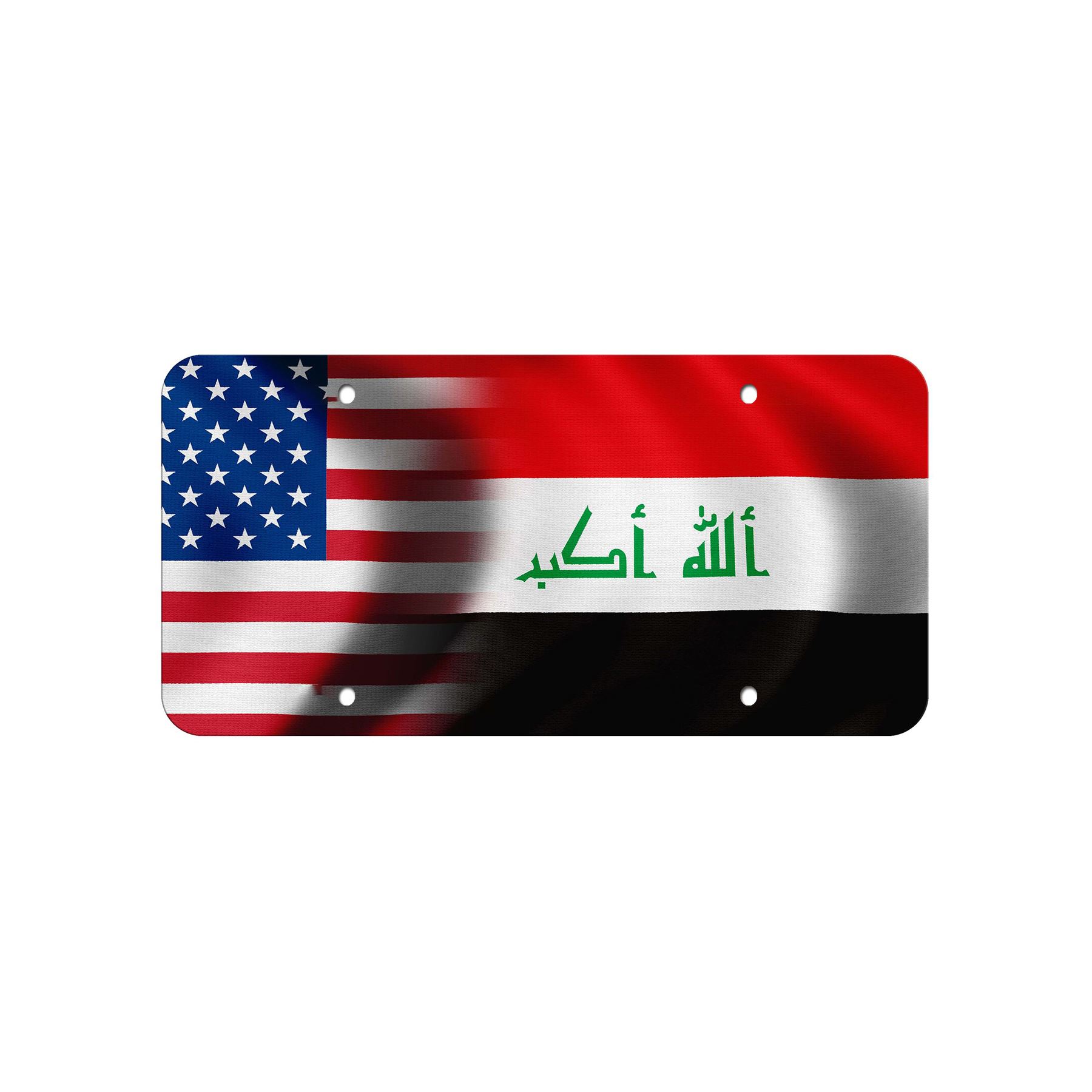 High Grade Aluminum License Plate - Flag of Iraq (Iraqi) - Many Options - Picture 8 of 10