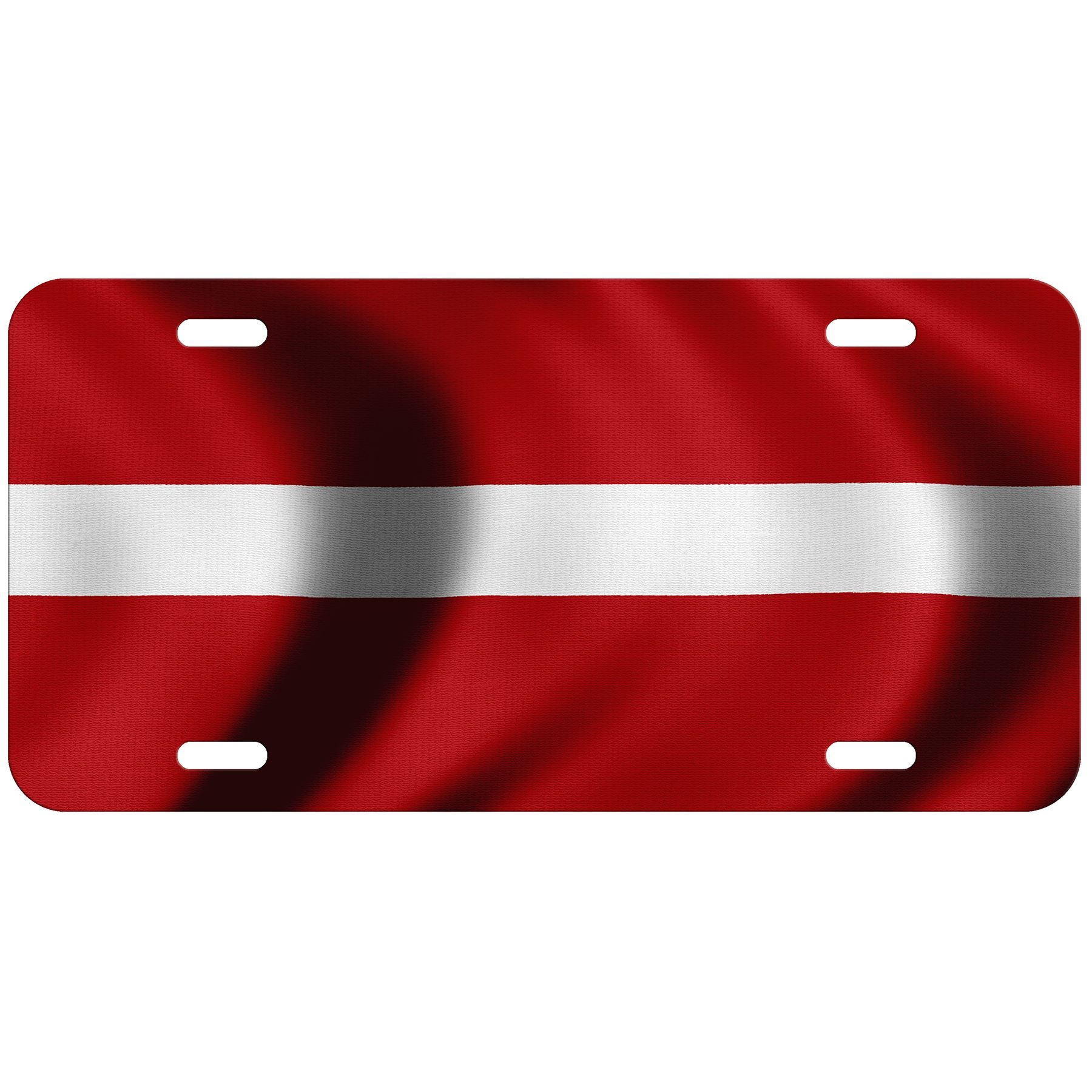 Hochwertiges Aluminium Nummernschild - Flagge von Lettland (Lettisch) - viele Optionen - Bild 7 von 10