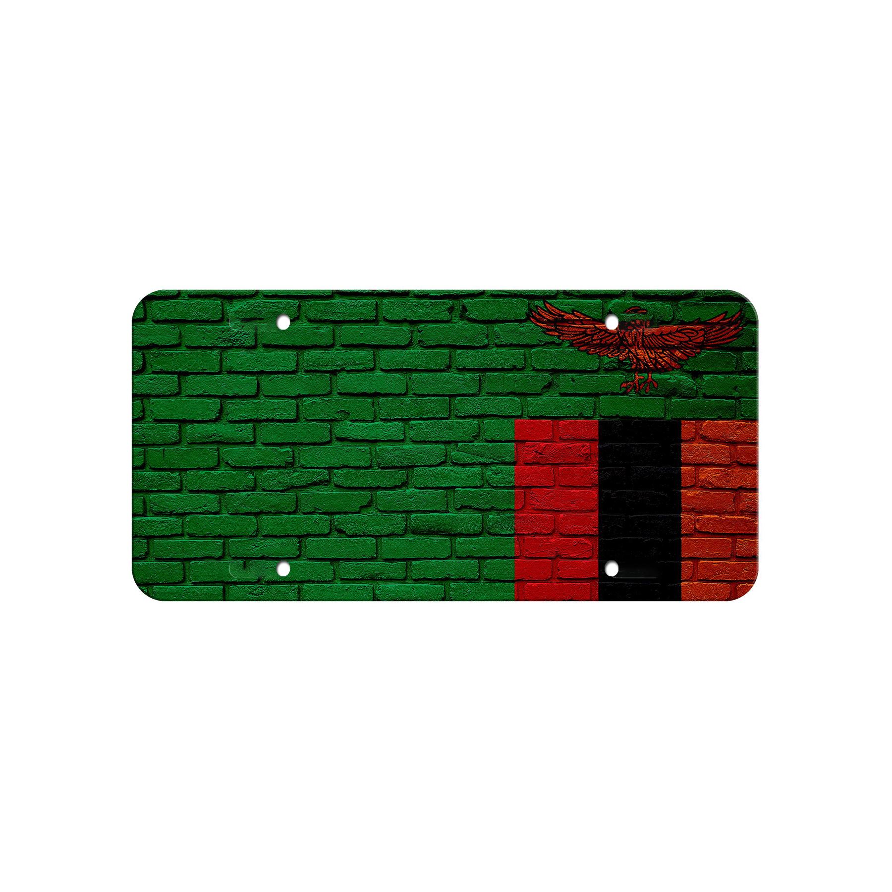 High Grade Aluminum License Plate - Flag of Zambia (Zambian) - Many Options - Picture 2 of 10