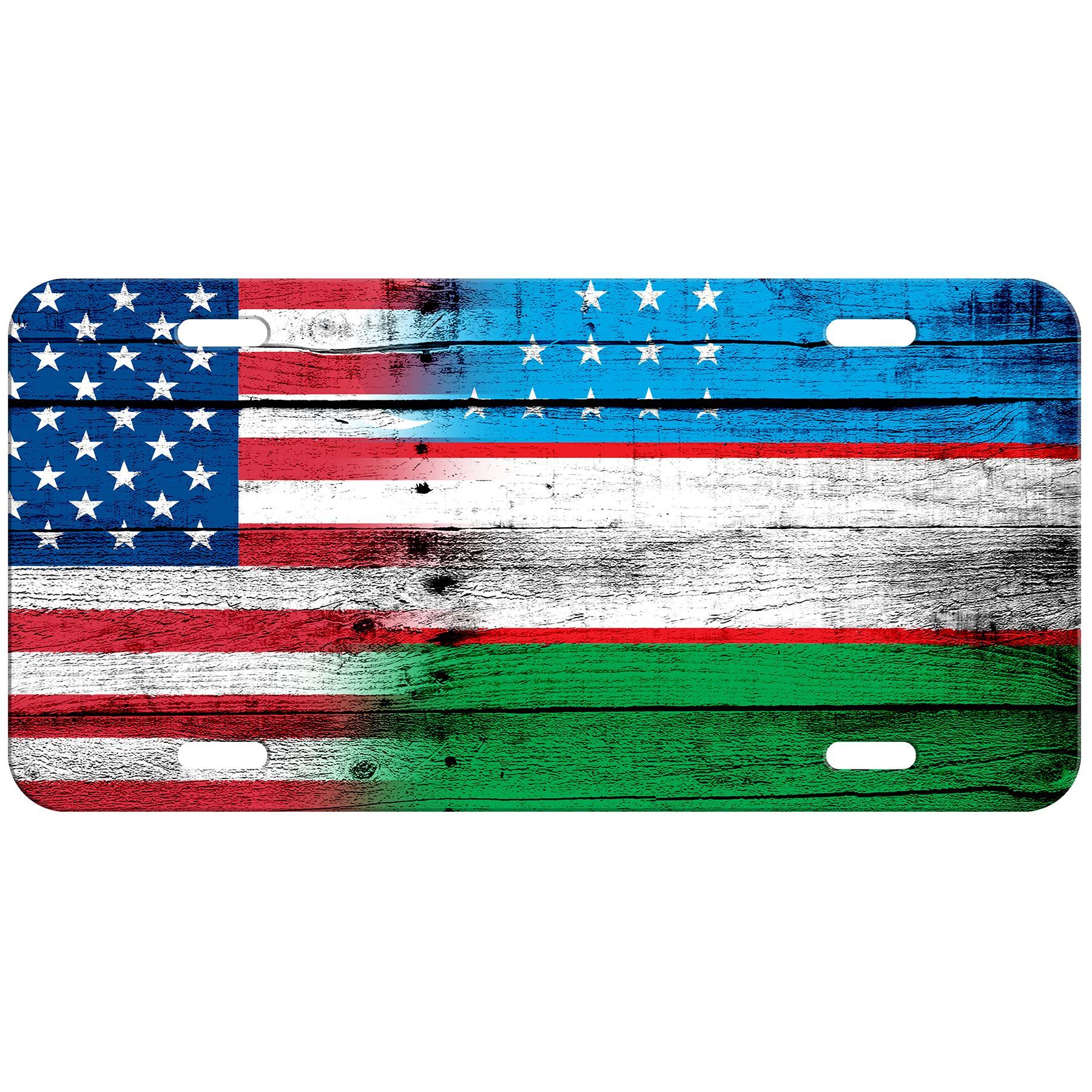 High Grade Aluminum License Plate - Flag of Uzbekistan (Uzbek) - Many Options - Picture 10 of 10