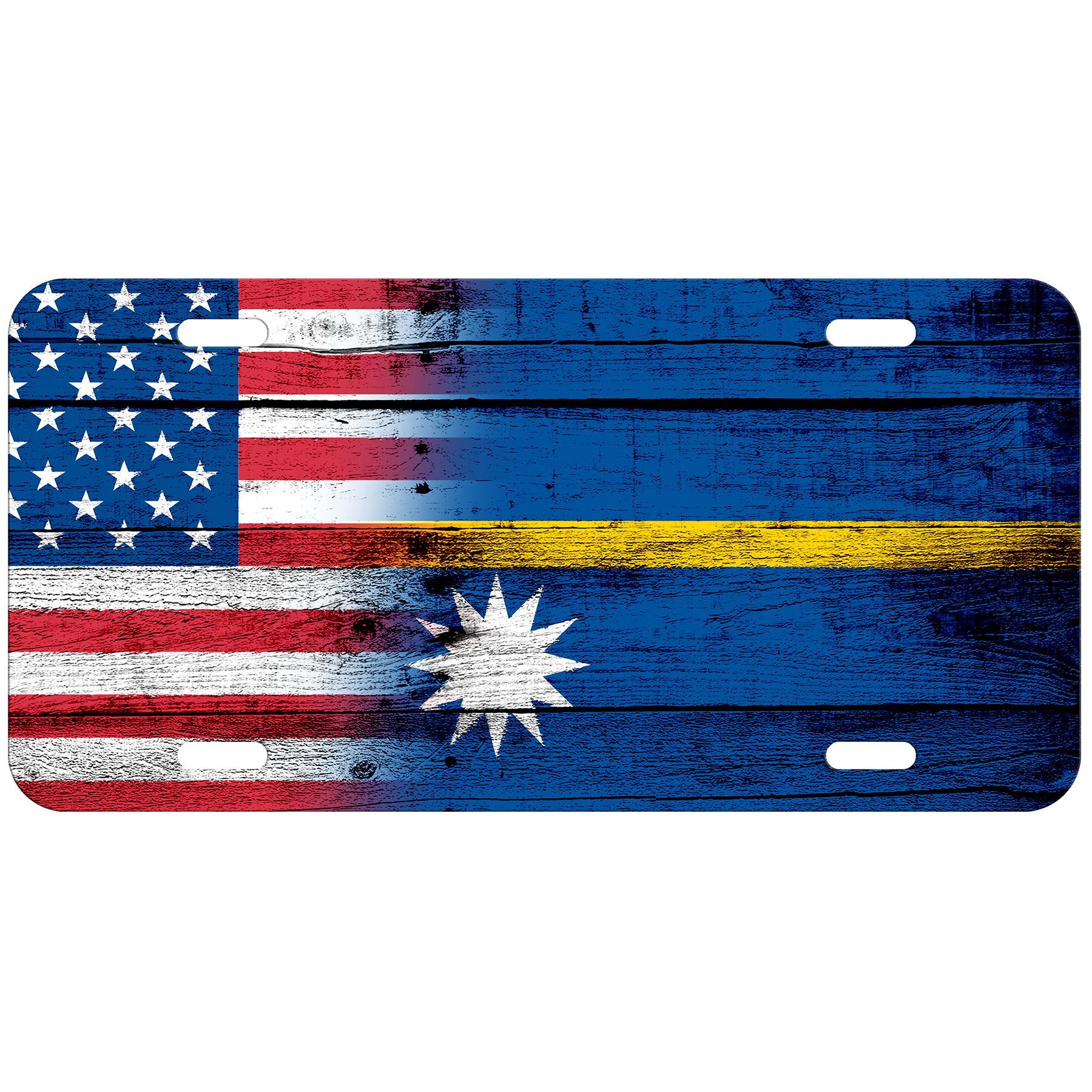 High Grade Aluminum License Plate - Flag of Nauru (Nauruan) - Many Options - Picture 10 of 10