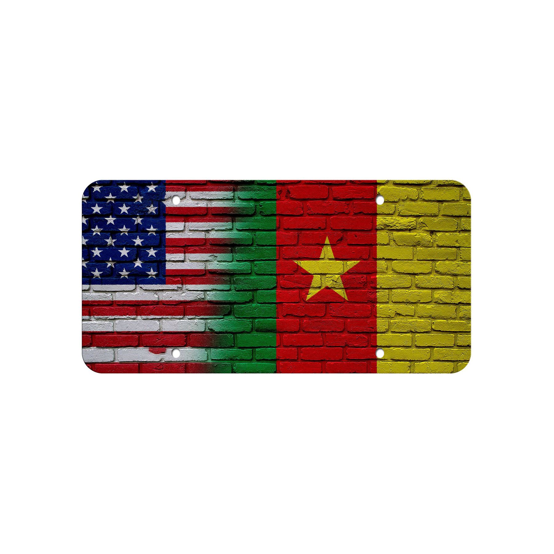 Aluminium Nummernschild - Flagge von Kamerun (Kamerun) - viele Optionen - Bild 3 von 10