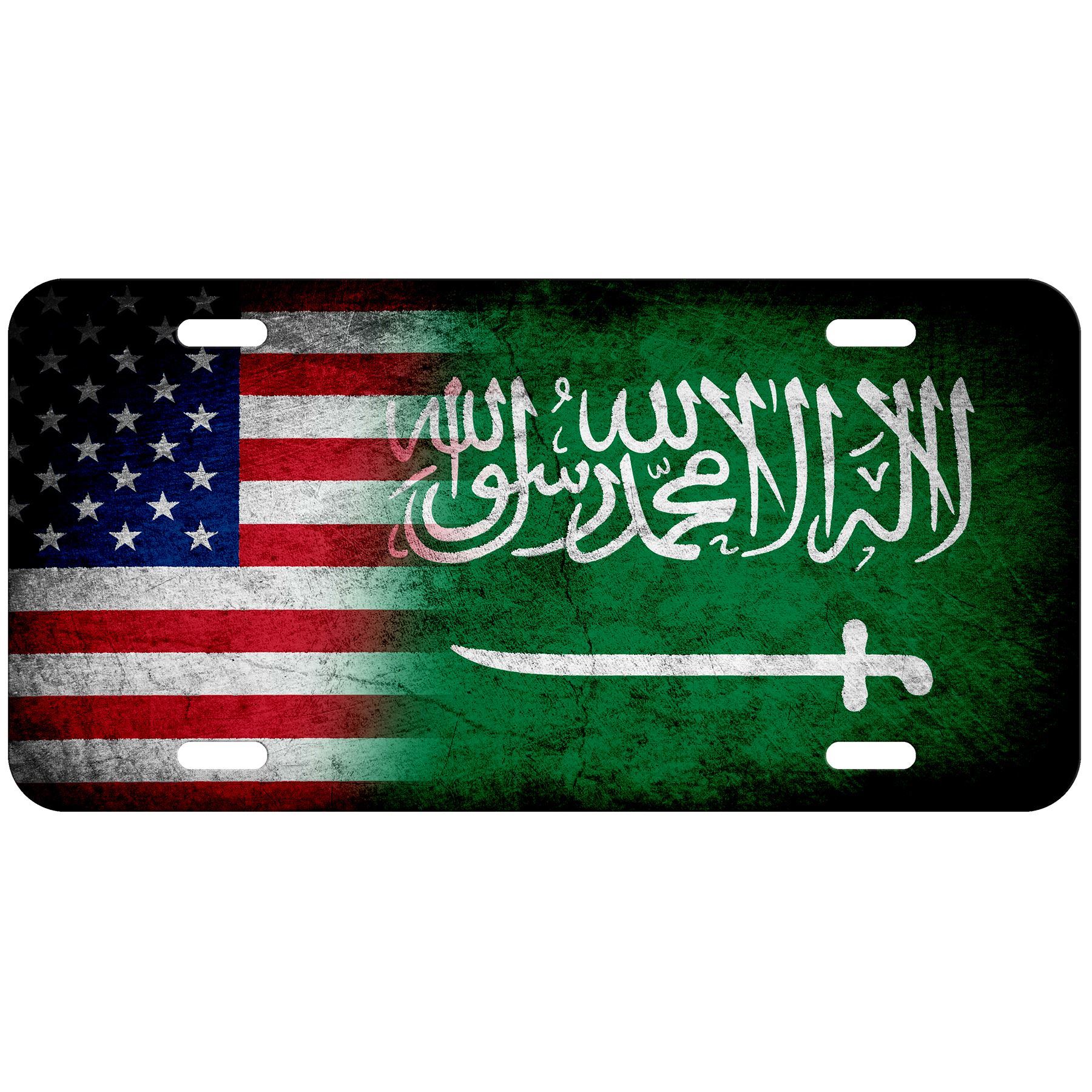 Aluminium Nummernschild - Flagge von Saudi-Arabien (arabisch) - viele Optionen - Bild 5 von 10