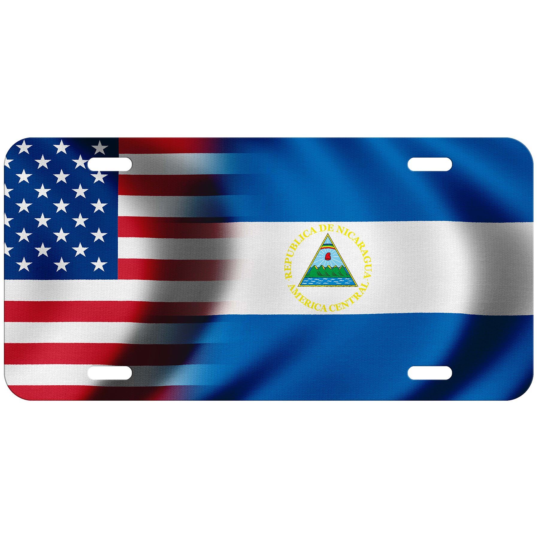 Aluminum License Plate - Flag of Nicaragua (Nicaraguan) - Many Options - Picture 8 of 10