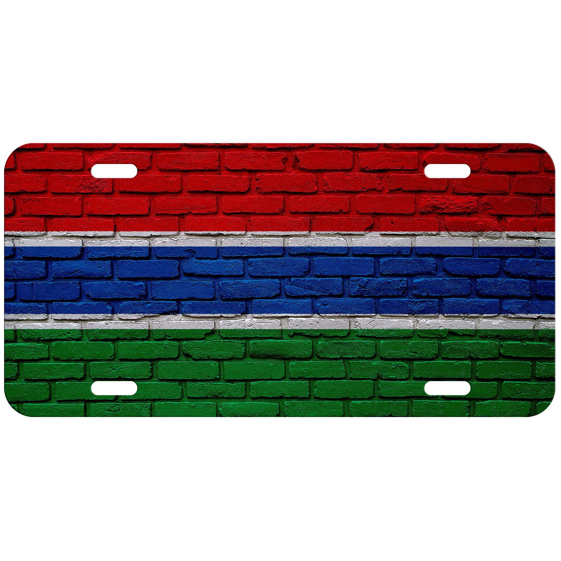 Hochwertiges Aluminium Nummernschild - Flagge von Gambia (Gambisch) - viele Optionen - Bild 2 von 10