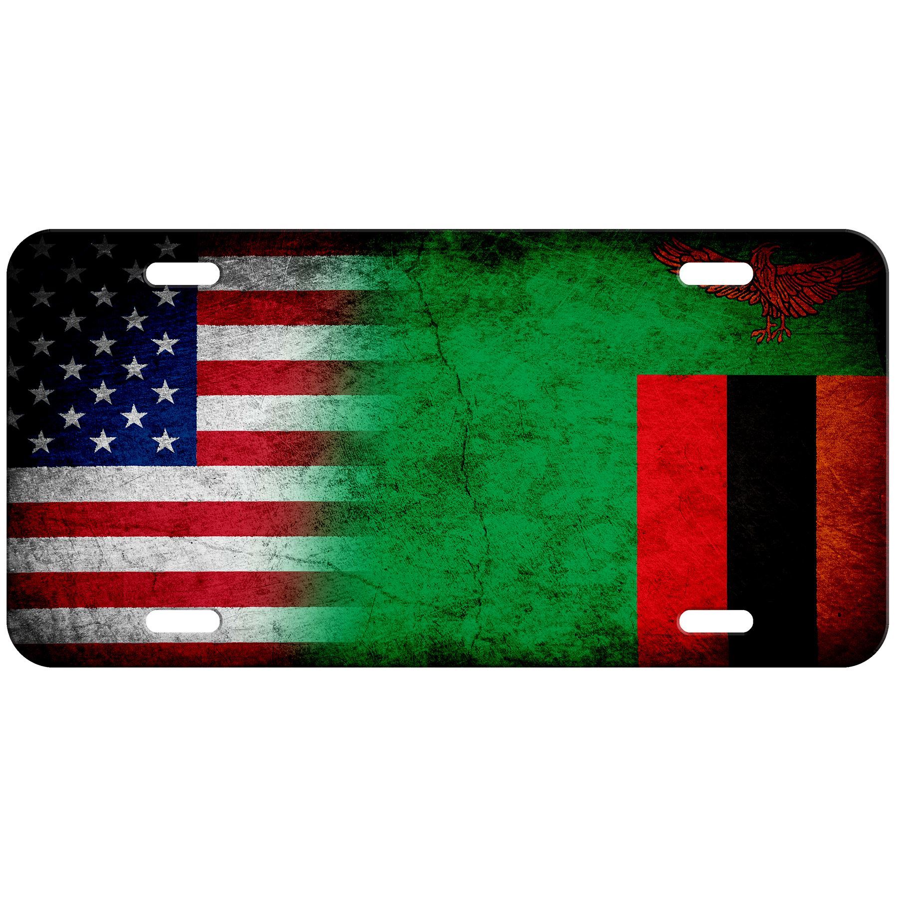 High Grade Aluminum License Plate - Flag of Zambia (Zambian) - Many Options - Picture 5 of 10