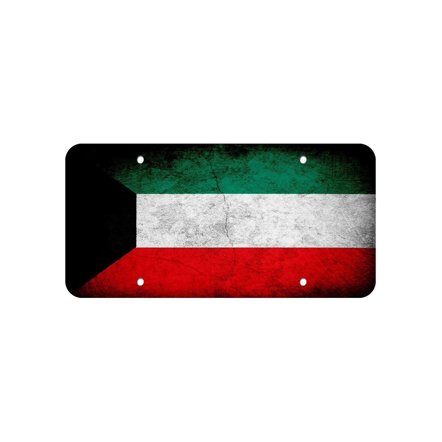 Hochwertiges Aluminium Nummernschild - Flagge von Kuwait (Kuwaiti) - viele Optionen - Bild 4 von 10