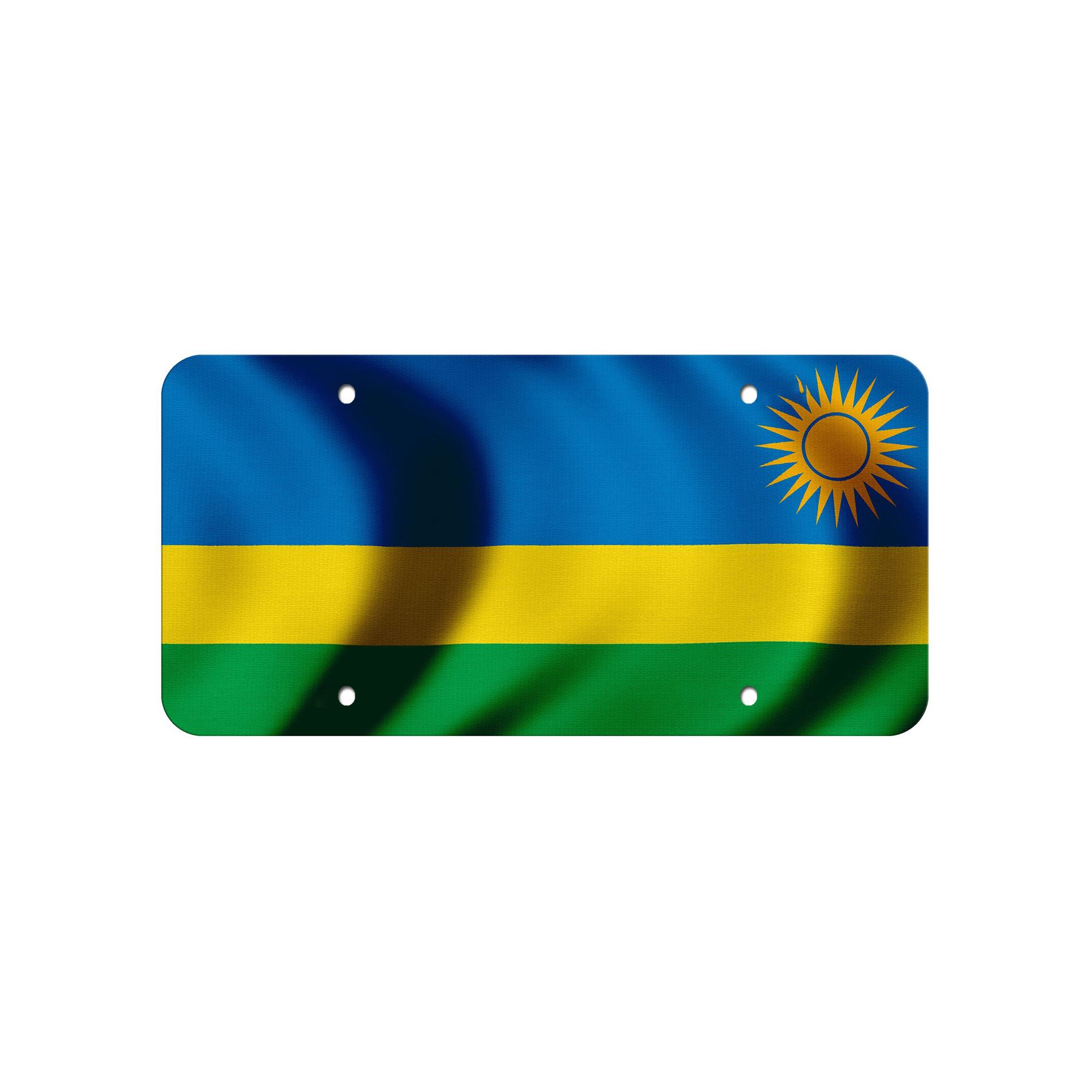 High Grade Aluminum License Plate - Flag of Rwanda (Rwandan) - Many Options - Picture 7 of 10