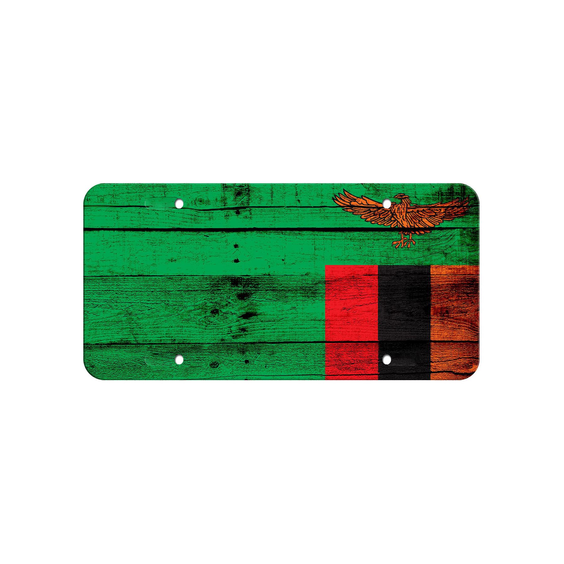 High Grade Aluminum License Plate - Flag of Zambia (Zambian) - Many Options - Picture 9 of 10