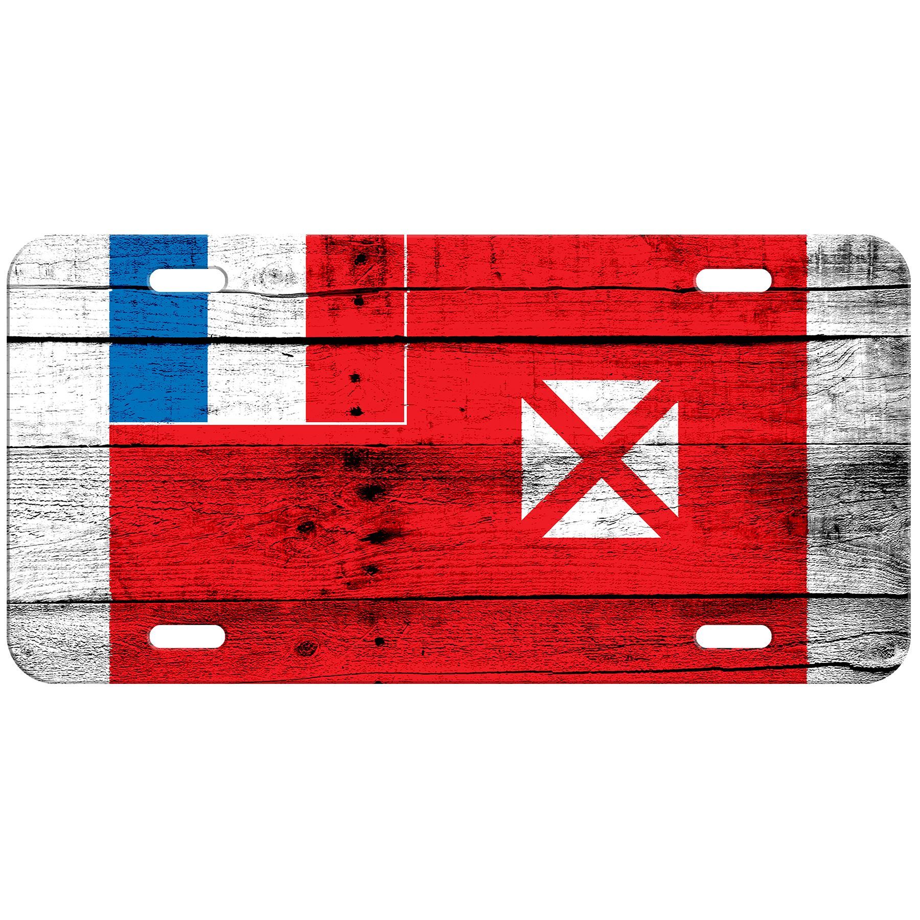 High Grade Aluminum License Plate - Flag of Wallis & Futuna - Many Options - Picture 9 of 10