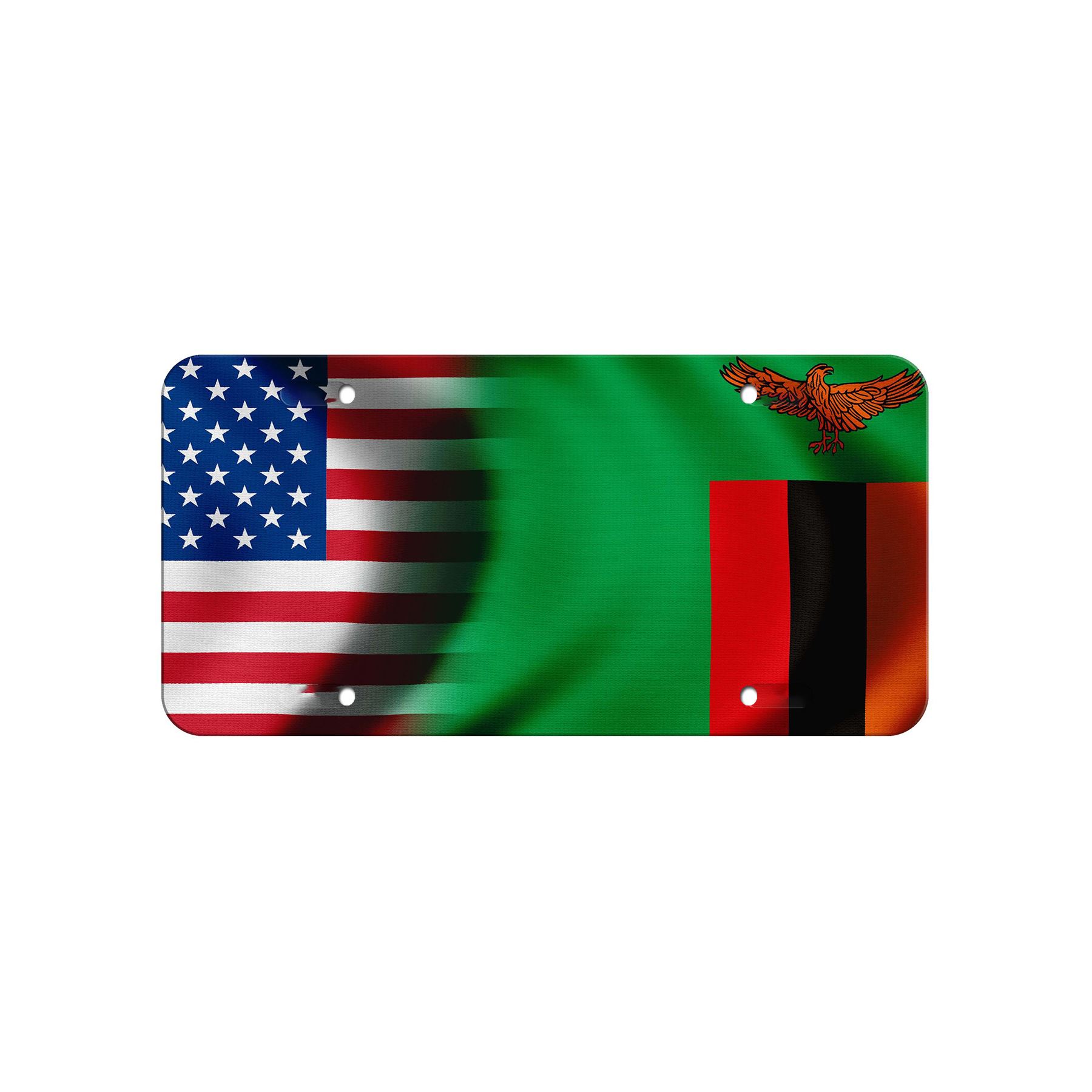 High Grade Aluminum License Plate - Flag of Zambia (Zambian) - Many Options - Picture 8 of 10