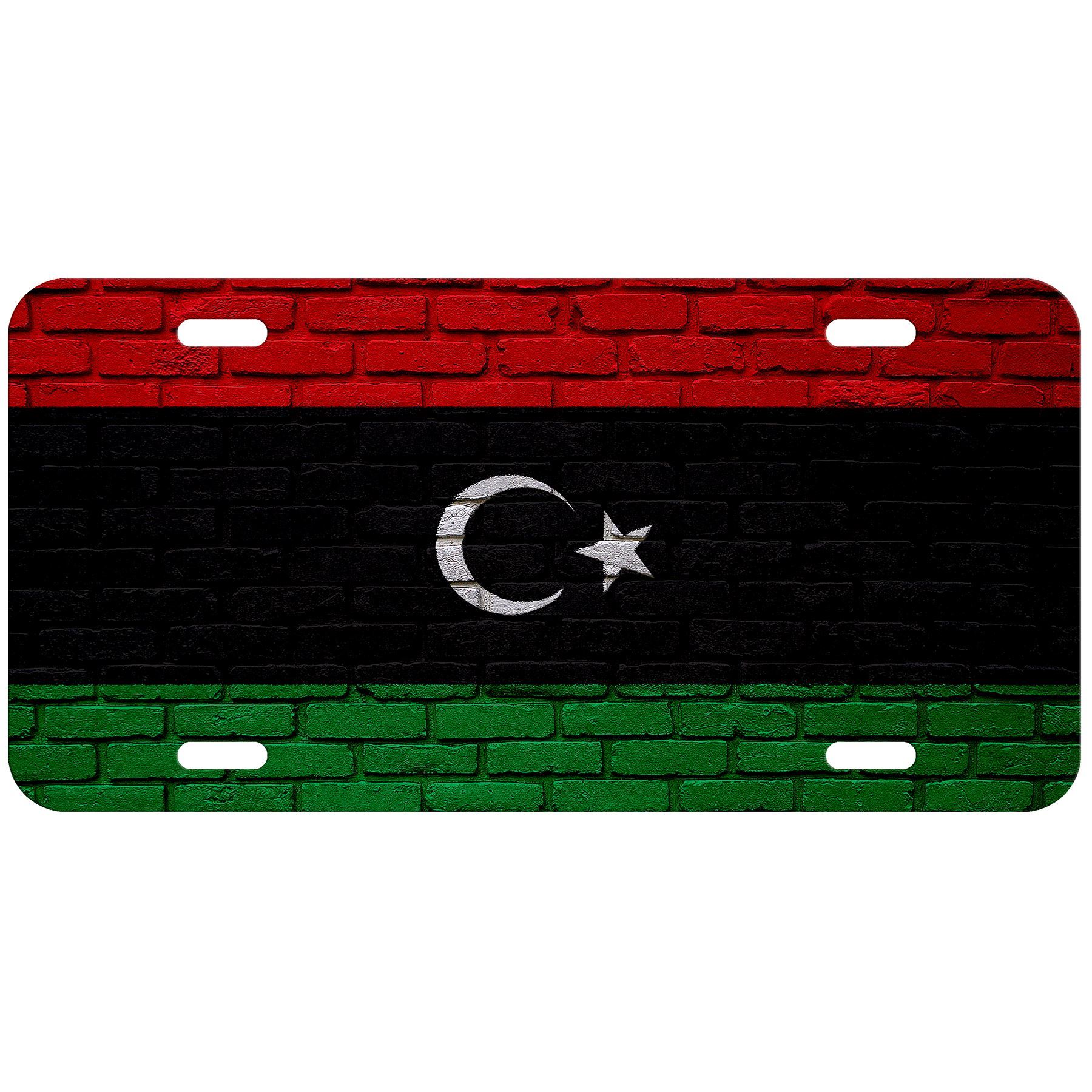 High Grade Aluminum License Plate - Flag of Libya (Libyan) - Many Options - Picture 2 of 10