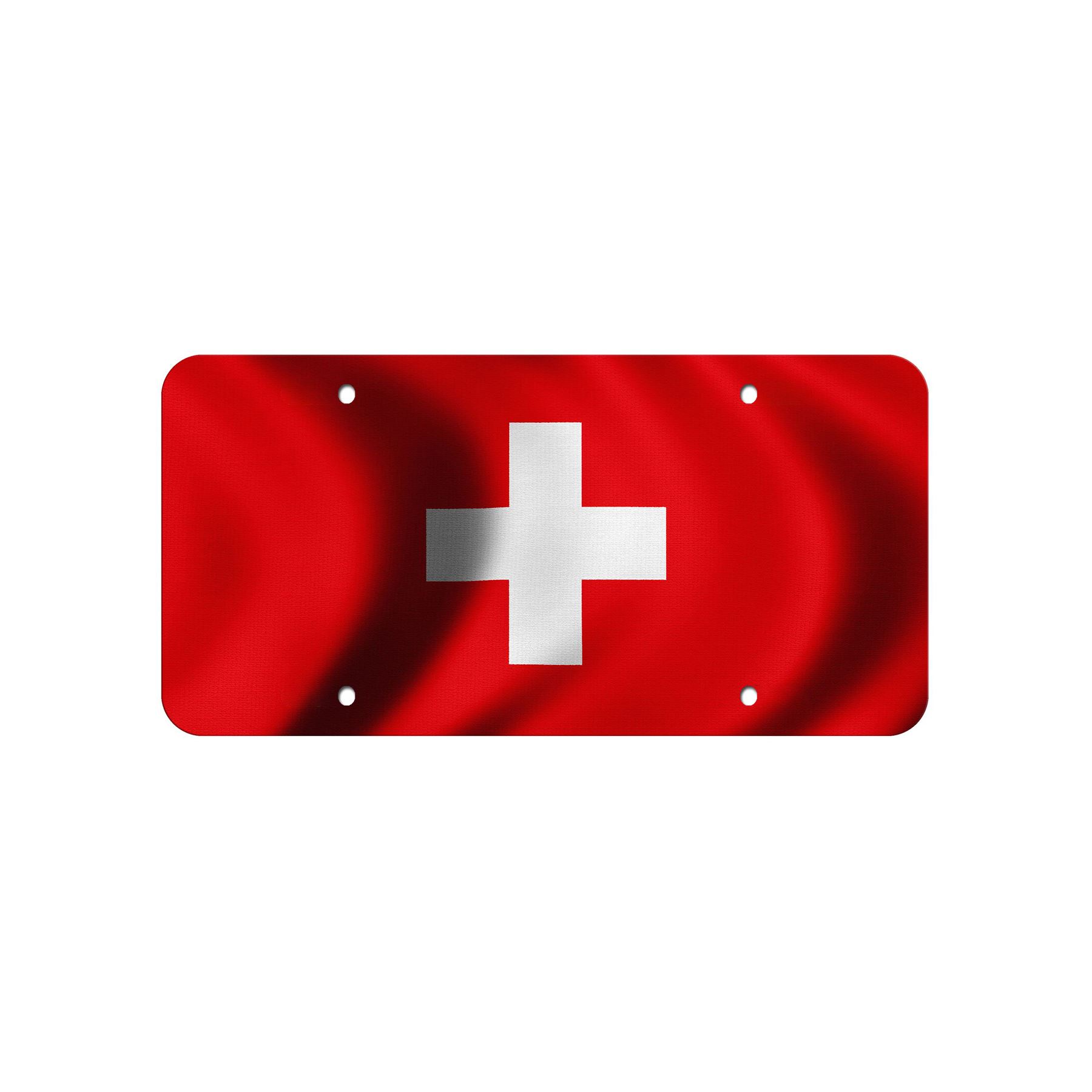 High Grade Aluminum License Plate - Flag of Switzerland (Swiss) - Many Options - Picture 7 of 10