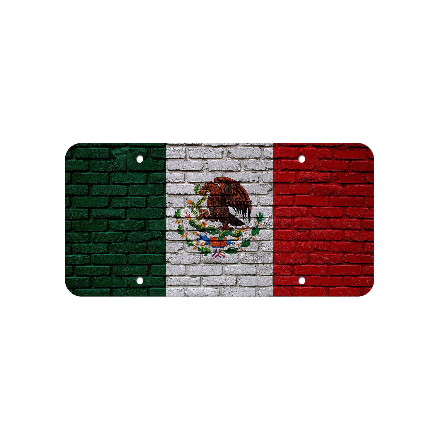 High Grade Aluminum License Plate - Flag of Mexico (Mexican) - Many Options - Picture 2 of 10