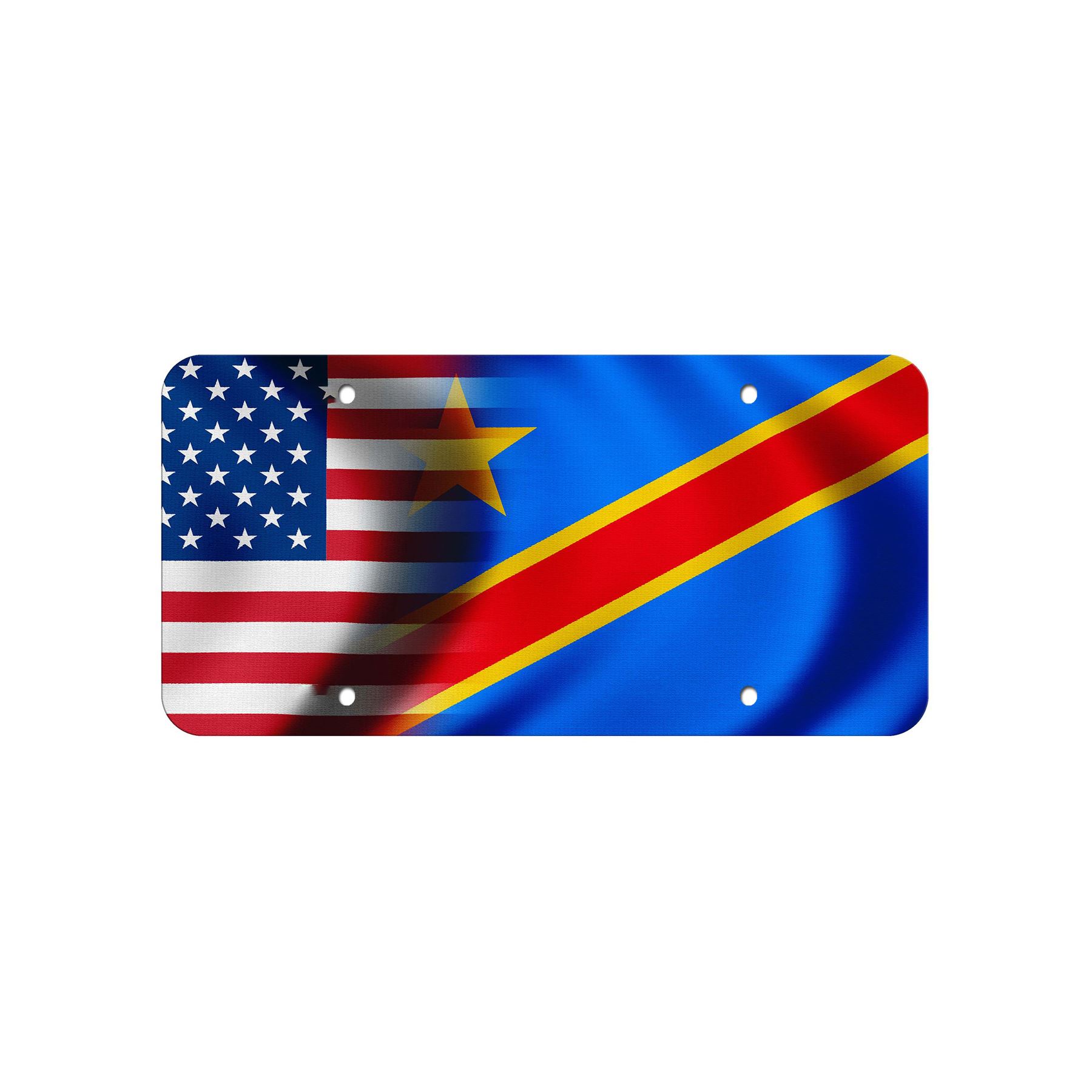 Aluminum License Plate - Flag of Congo (Dem Rep) Congolese - Many Options - Picture 8 of 10