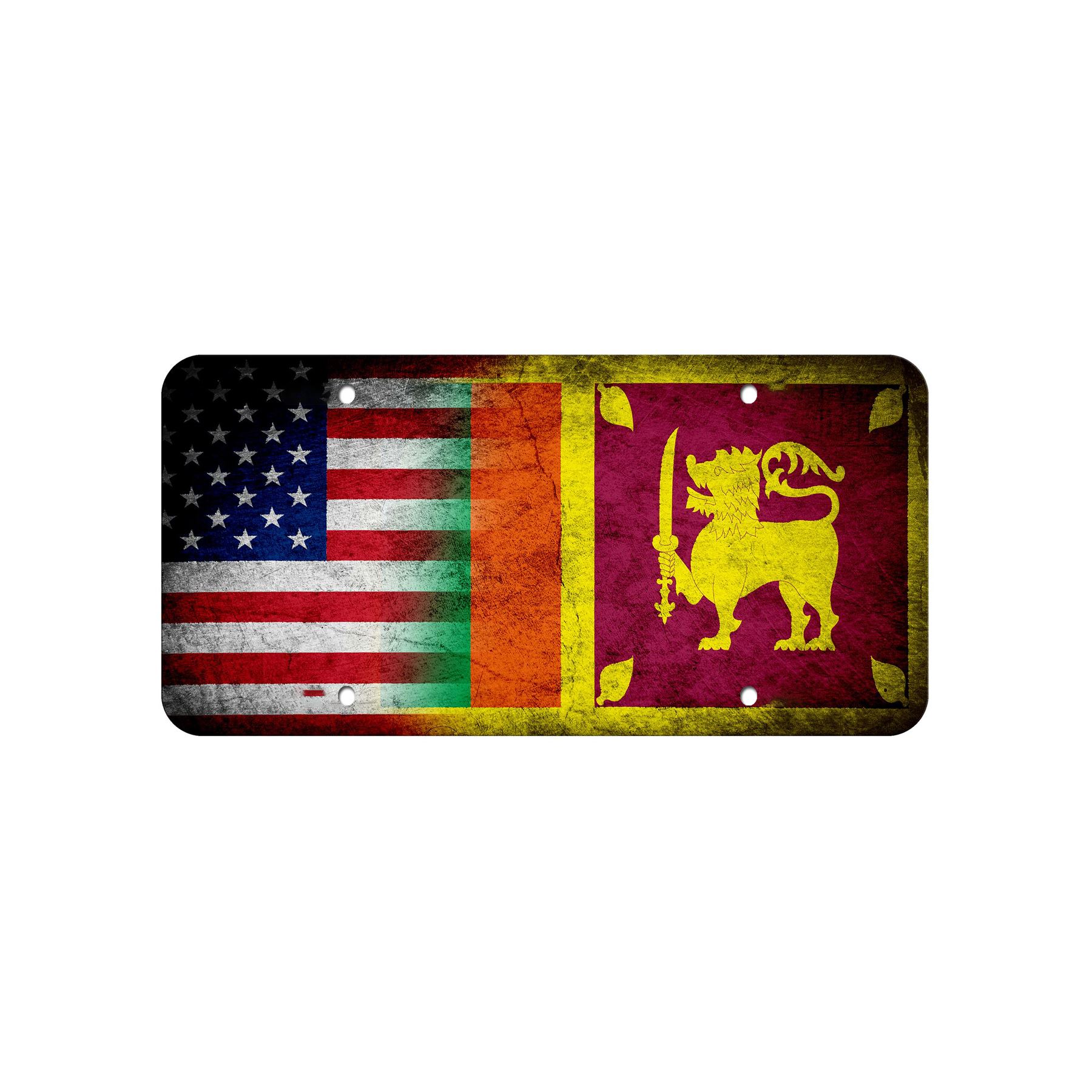Aluminium Nummernschild - Flagge von Sri Lanka (Sri Lanka) - viele Optionen - Bild 5 von 10