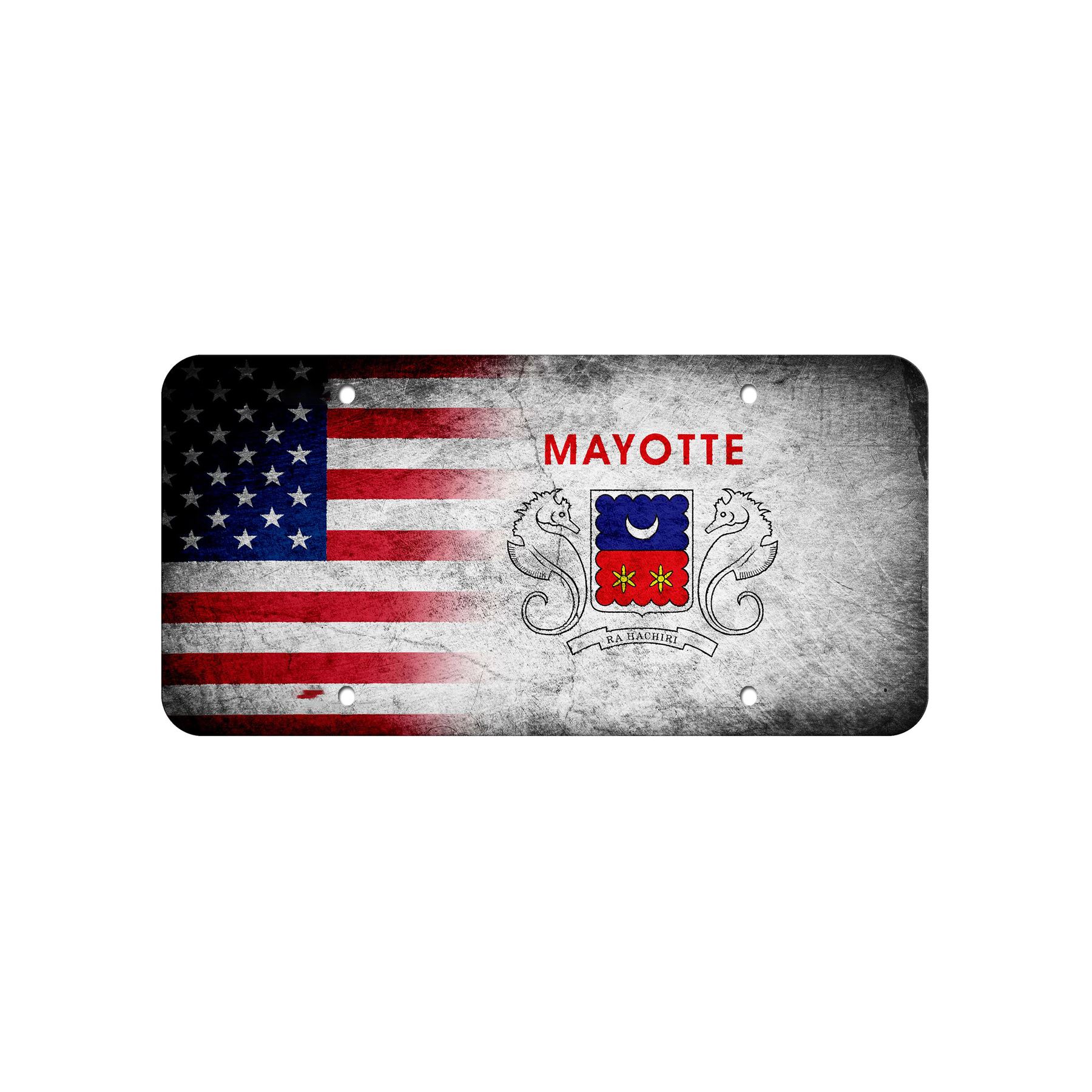 High Grade Aluminum License Plate - Flag of Mayotte (Mahorais) - Many Options - Picture 5 of 10