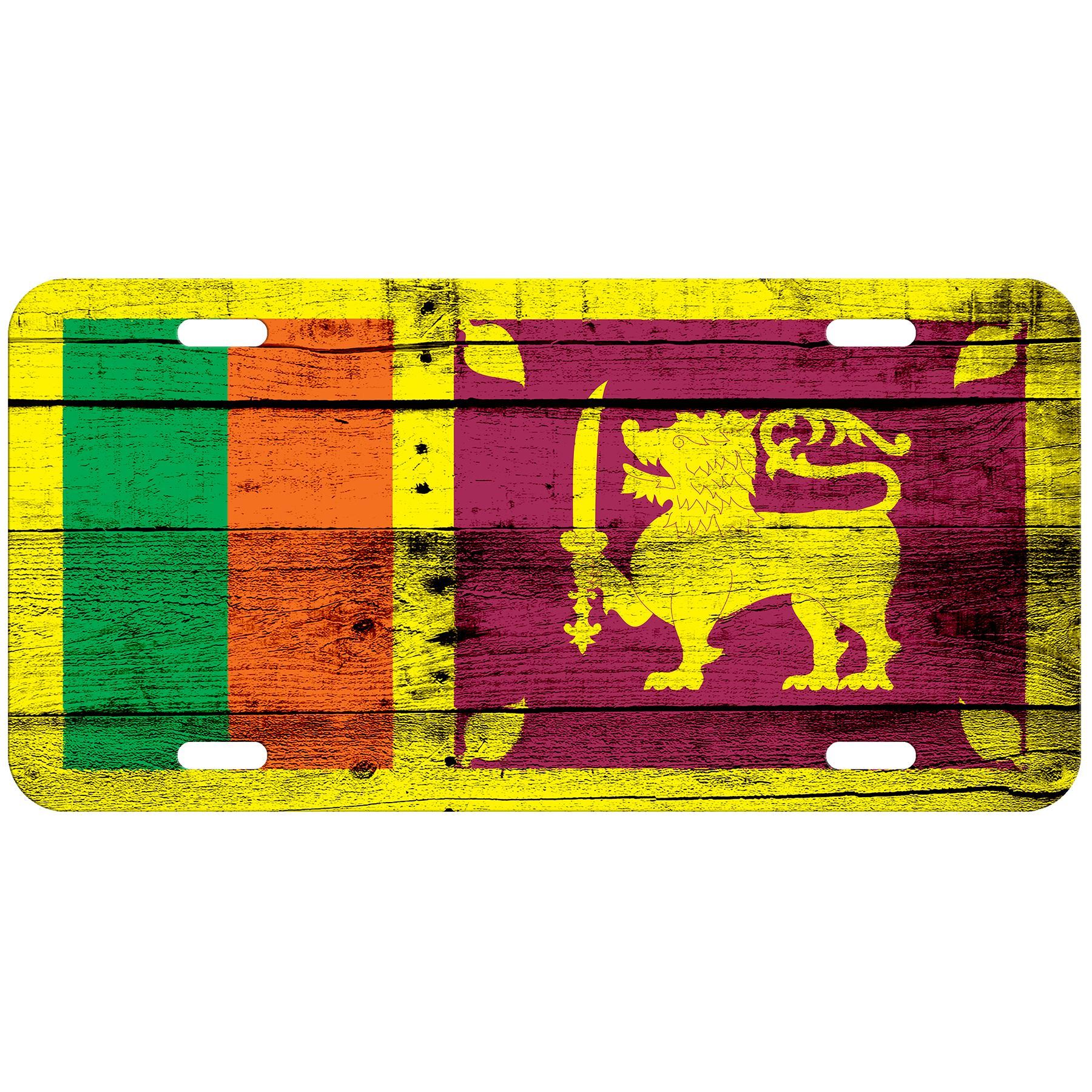 Aluminium Nummernschild - Flagge von Sri Lanka (Sri Lanka) - viele Optionen - Bild 9 von 10