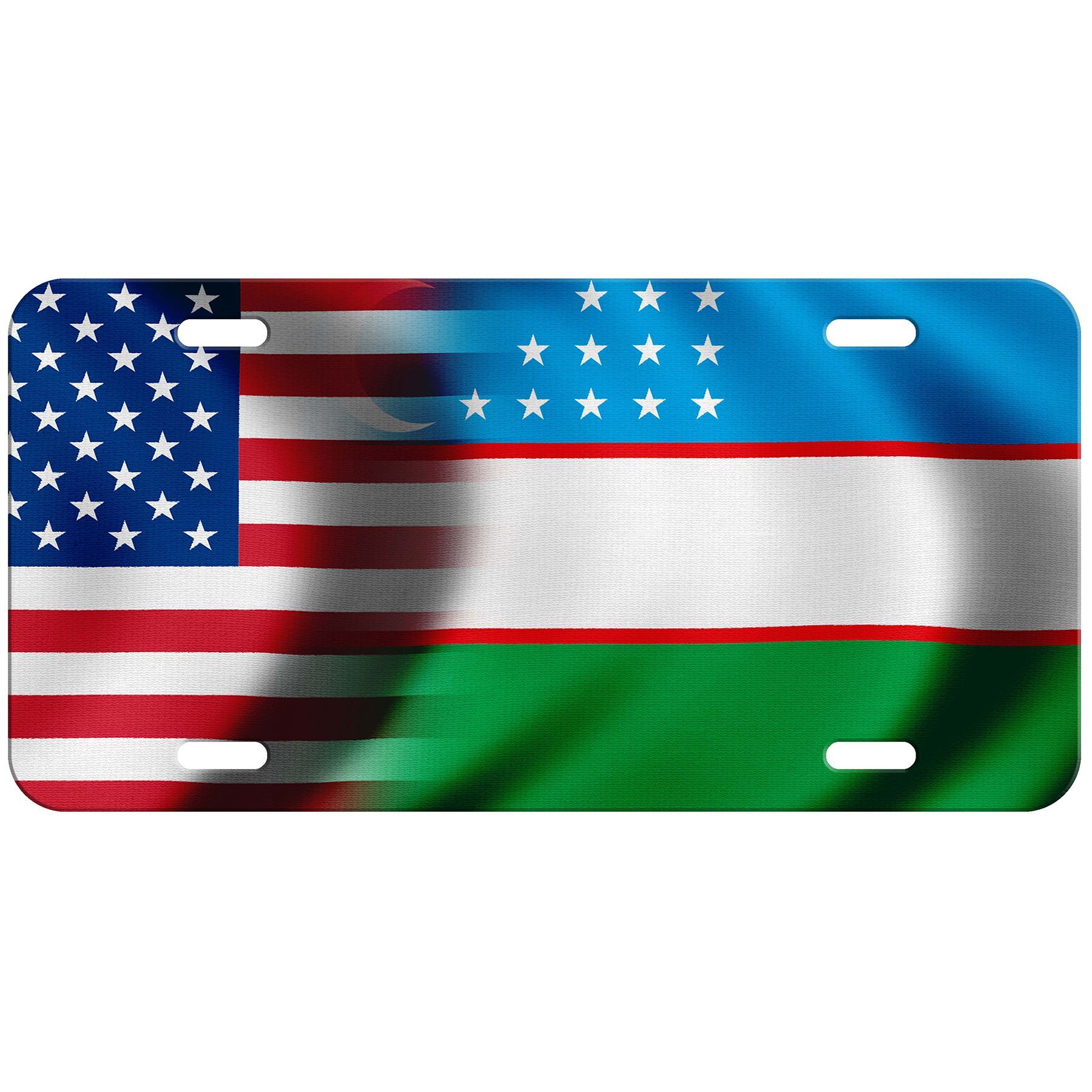 High Grade Aluminum License Plate - Flag of Uzbekistan (Uzbek) - Many Options - Picture 8 of 10