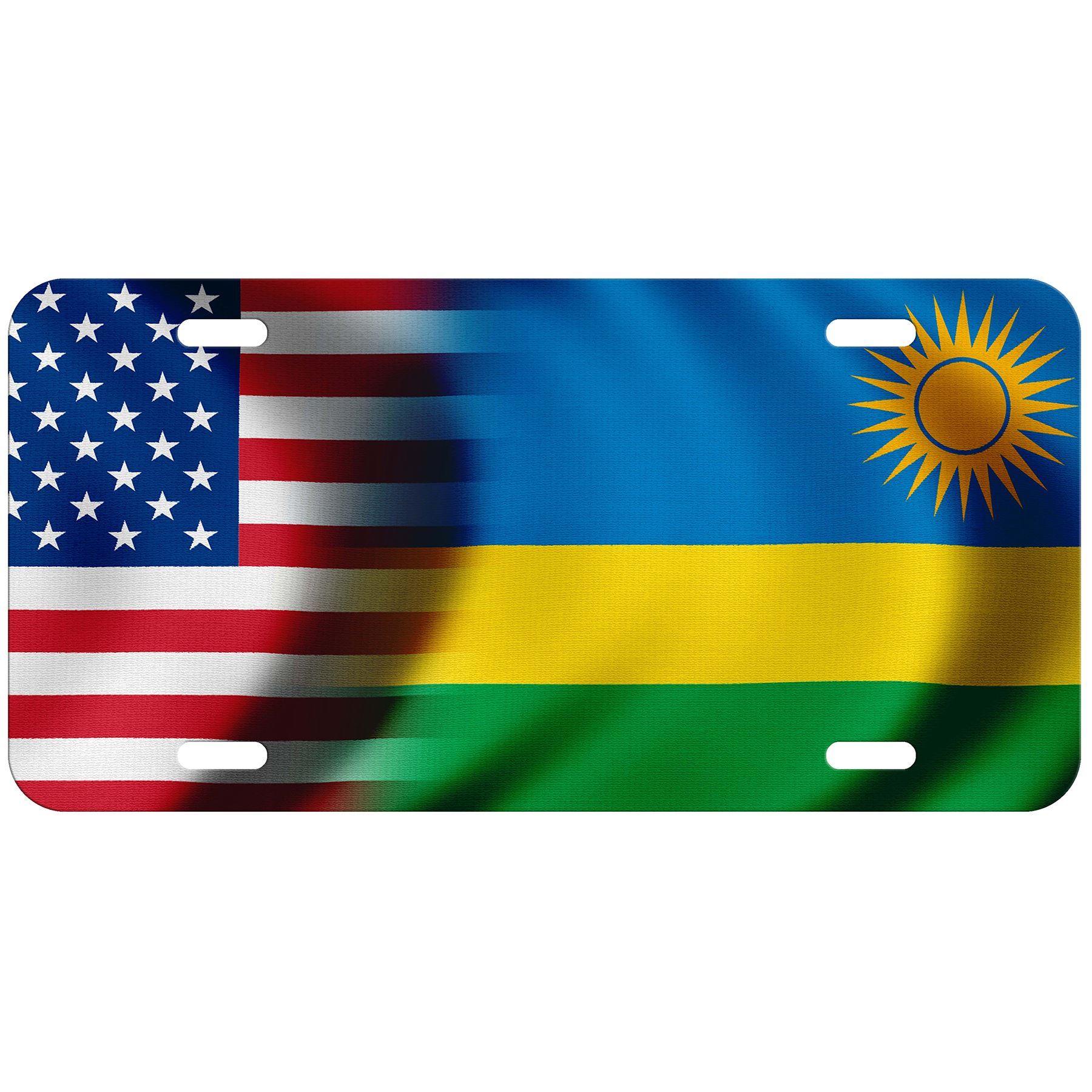 High Grade Aluminum License Plate - Flag of Rwanda (Rwandan) - Many Options - Picture 8 of 10