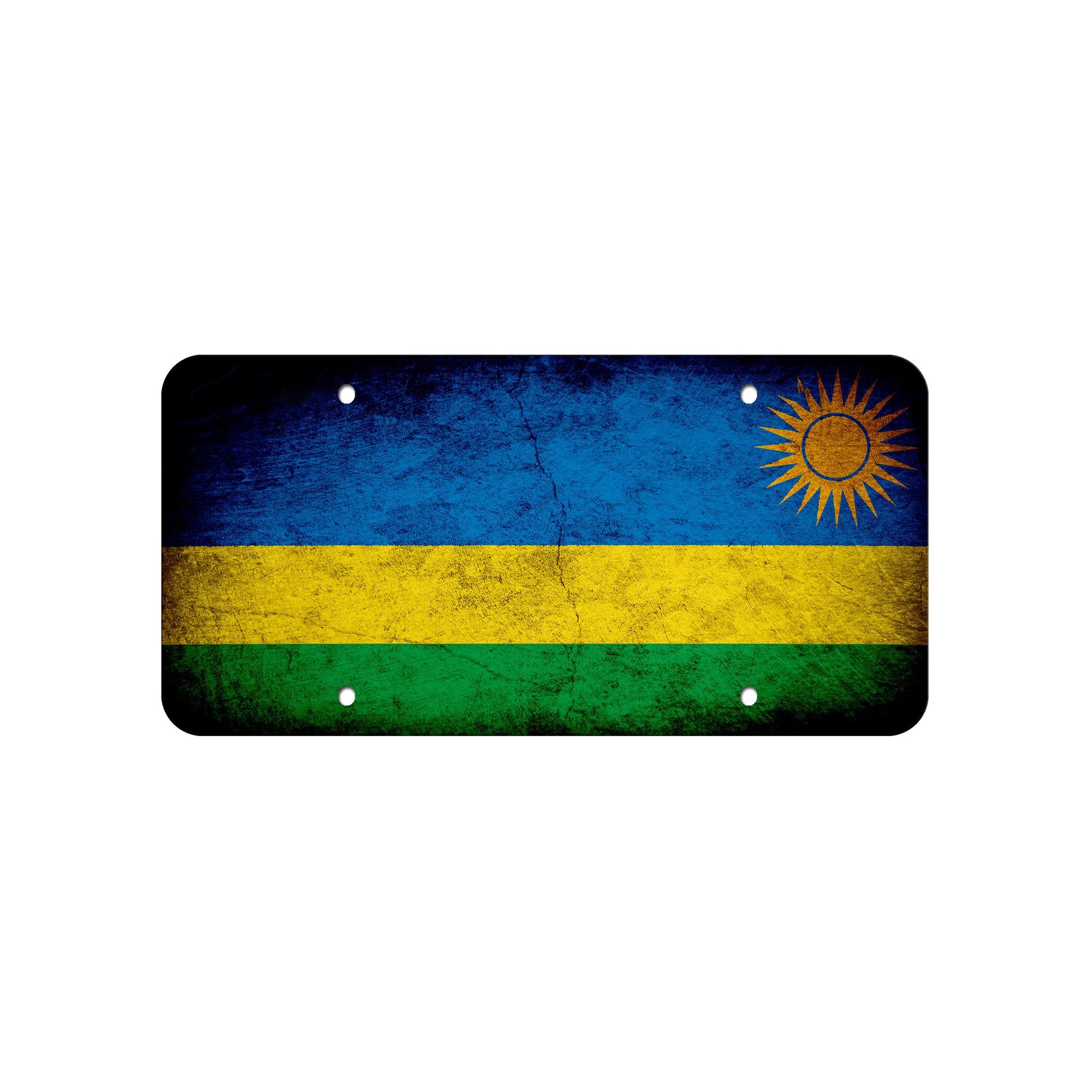 High Grade Aluminum License Plate - Flag of Rwanda (Rwandan) - Many Options - Picture 4 of 10