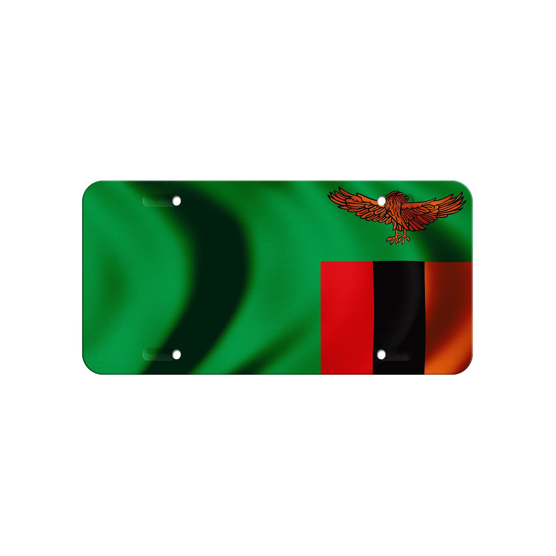High Grade Aluminum License Plate - Flag of Zambia (Zambian) - Many Options - Picture 7 of 10