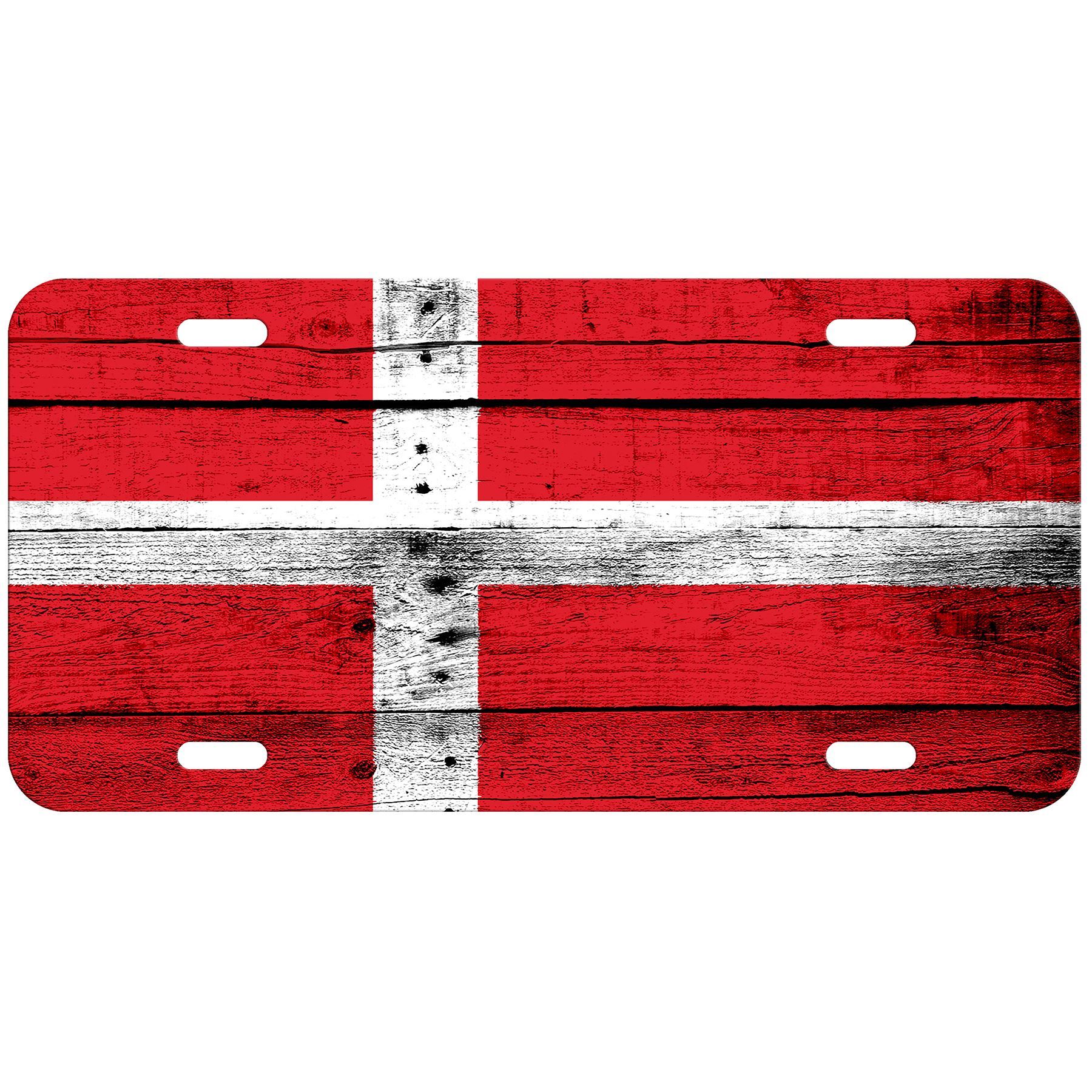 High Grade Aluminum License Plate - Flag of Denmark (Dane) - Many Options - Picture 9 of 10