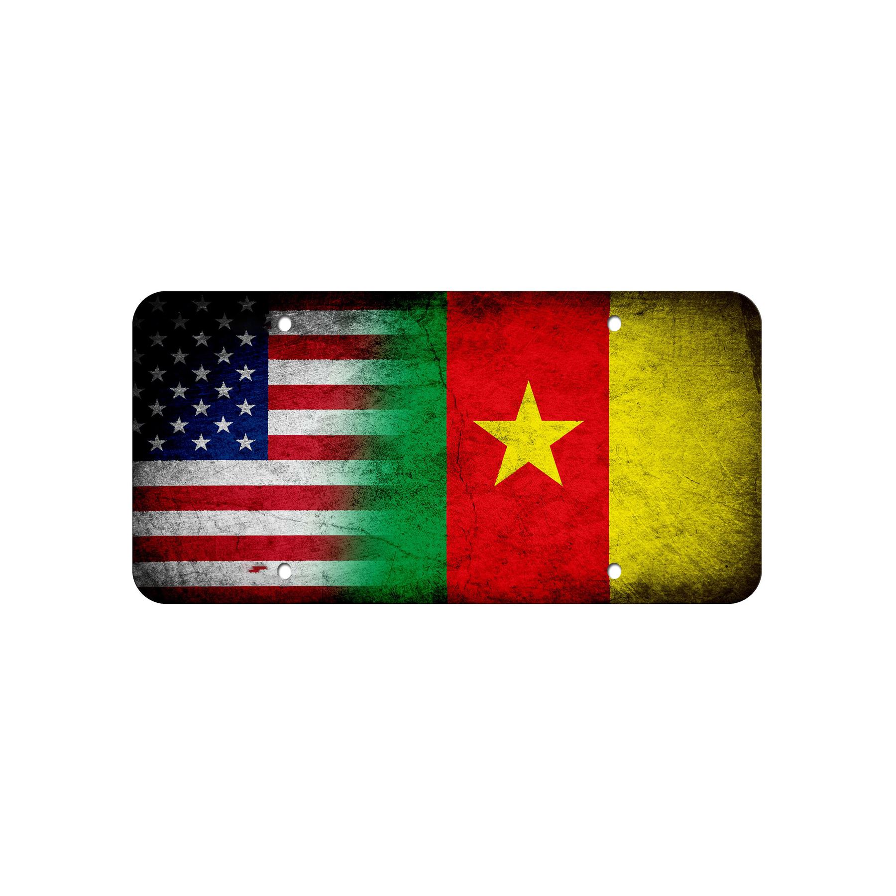 Aluminium Nummernschild - Flagge von Kamerun (Kamerun) - viele Optionen - Bild 5 von 10