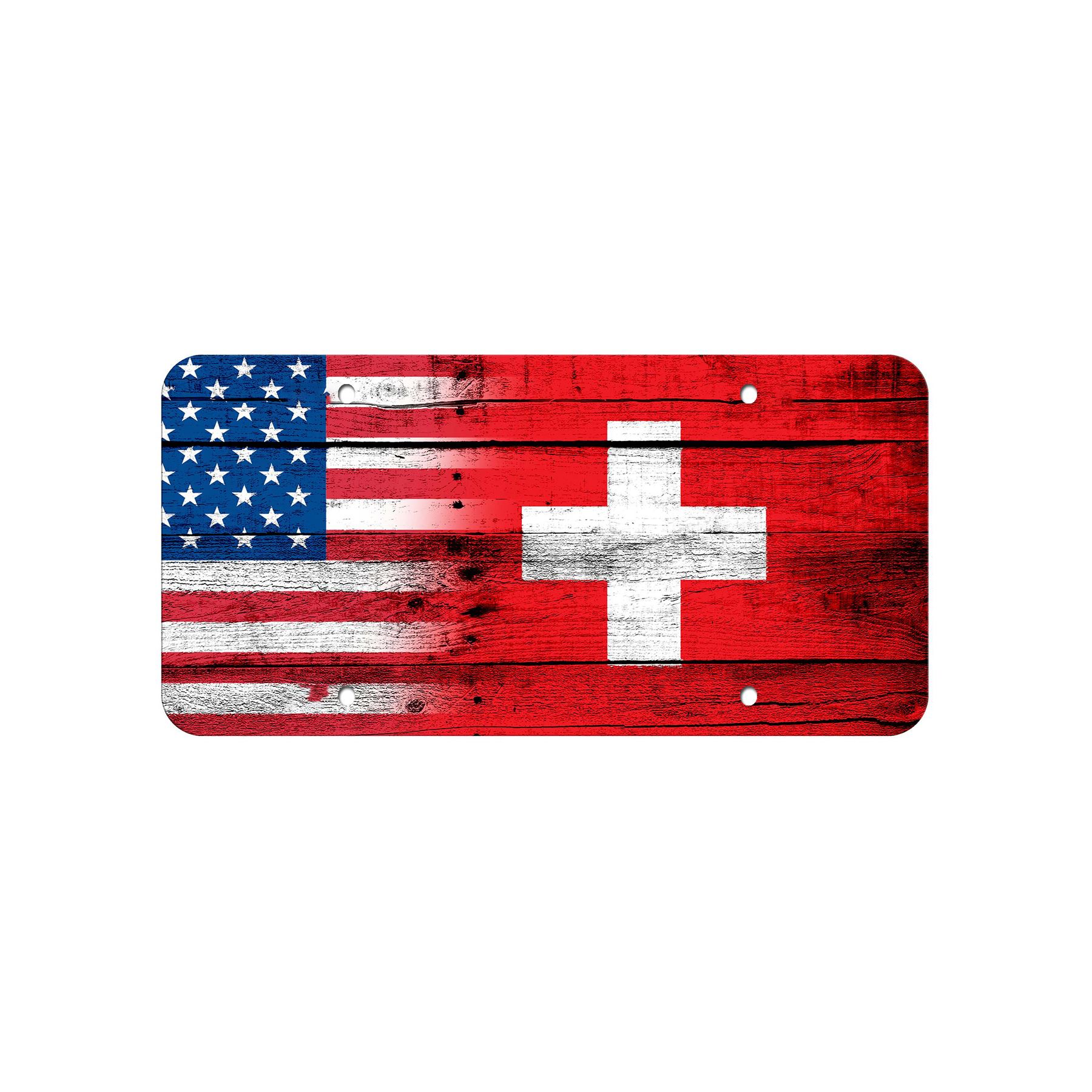 High Grade Aluminum License Plate - Flag of Switzerland (Swiss) - Many Options - Picture 10 of 10