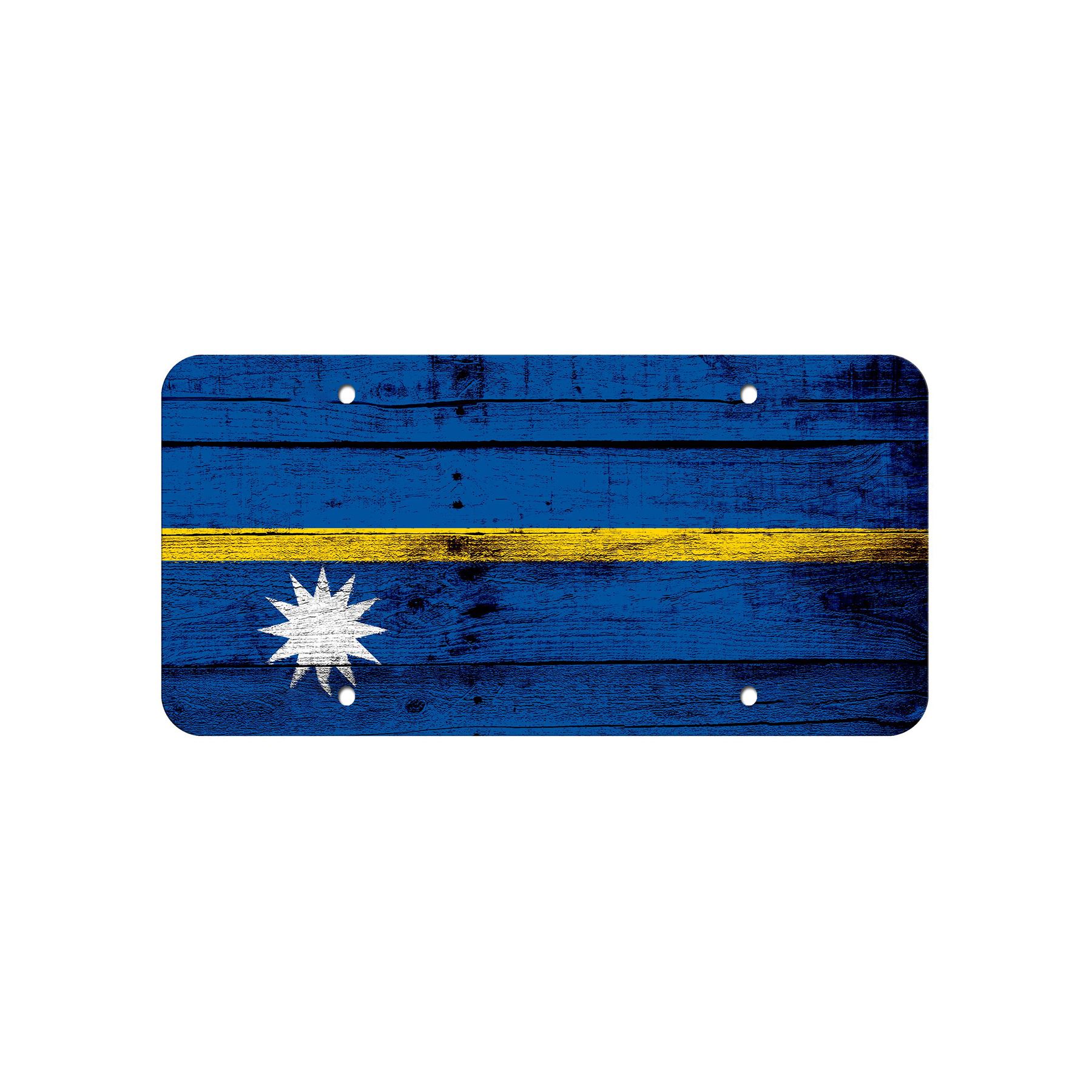 High Grade Aluminum License Plate - Flag of Nauru (Nauruan) - Many Options - Picture 9 of 10