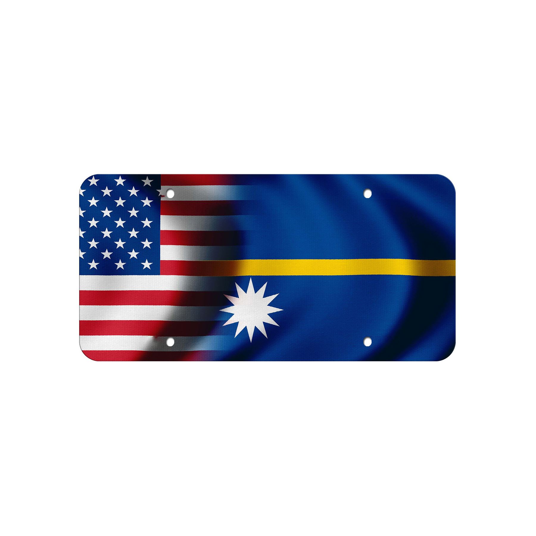 High Grade Aluminum License Plate - Flag of Nauru (Nauruan) - Many Options - Picture 8 of 10