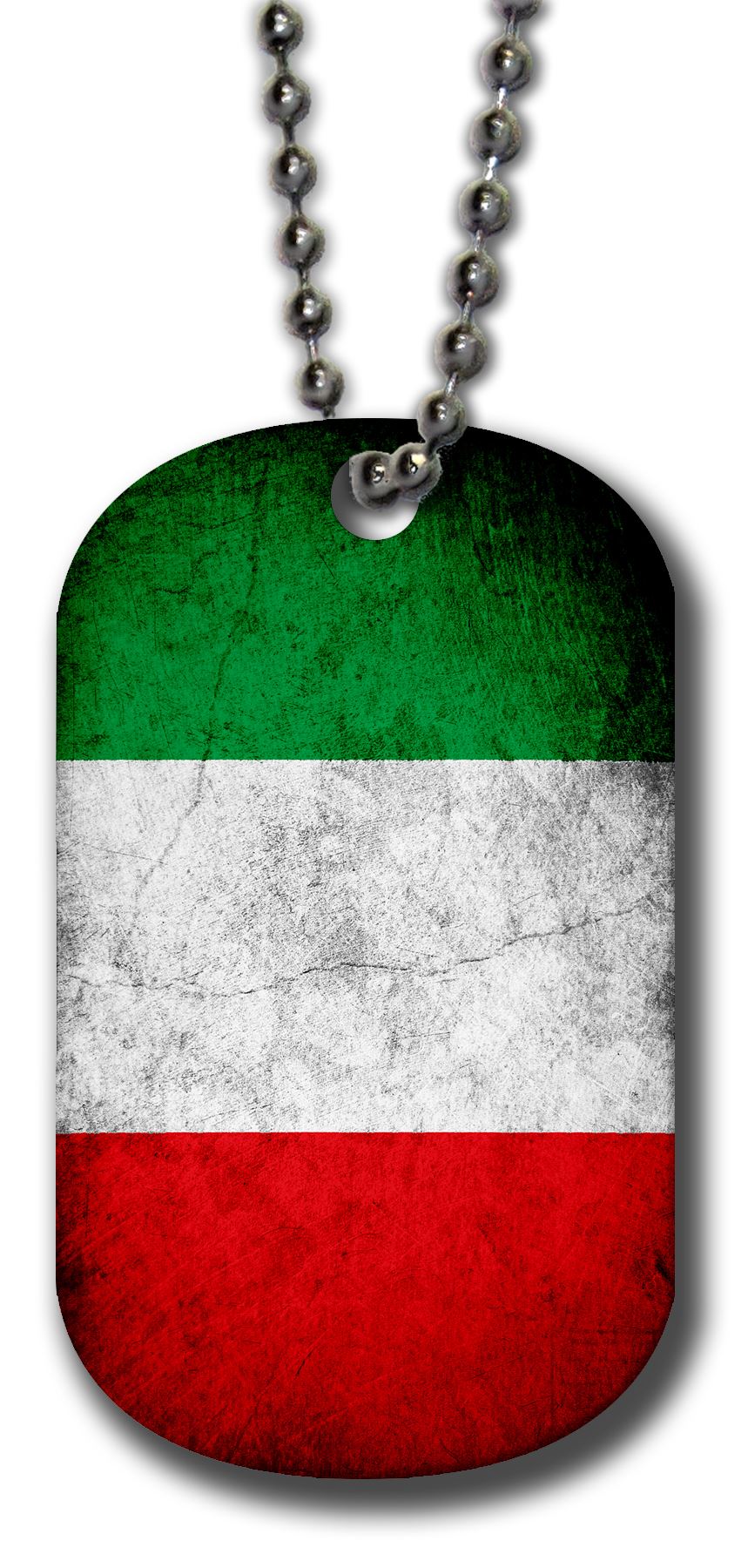 Flag of Italy Aluminum Dog Tag - Many Design Options Italian Flag of Italy Aluminum Dog Tag - Many Design Options Italian