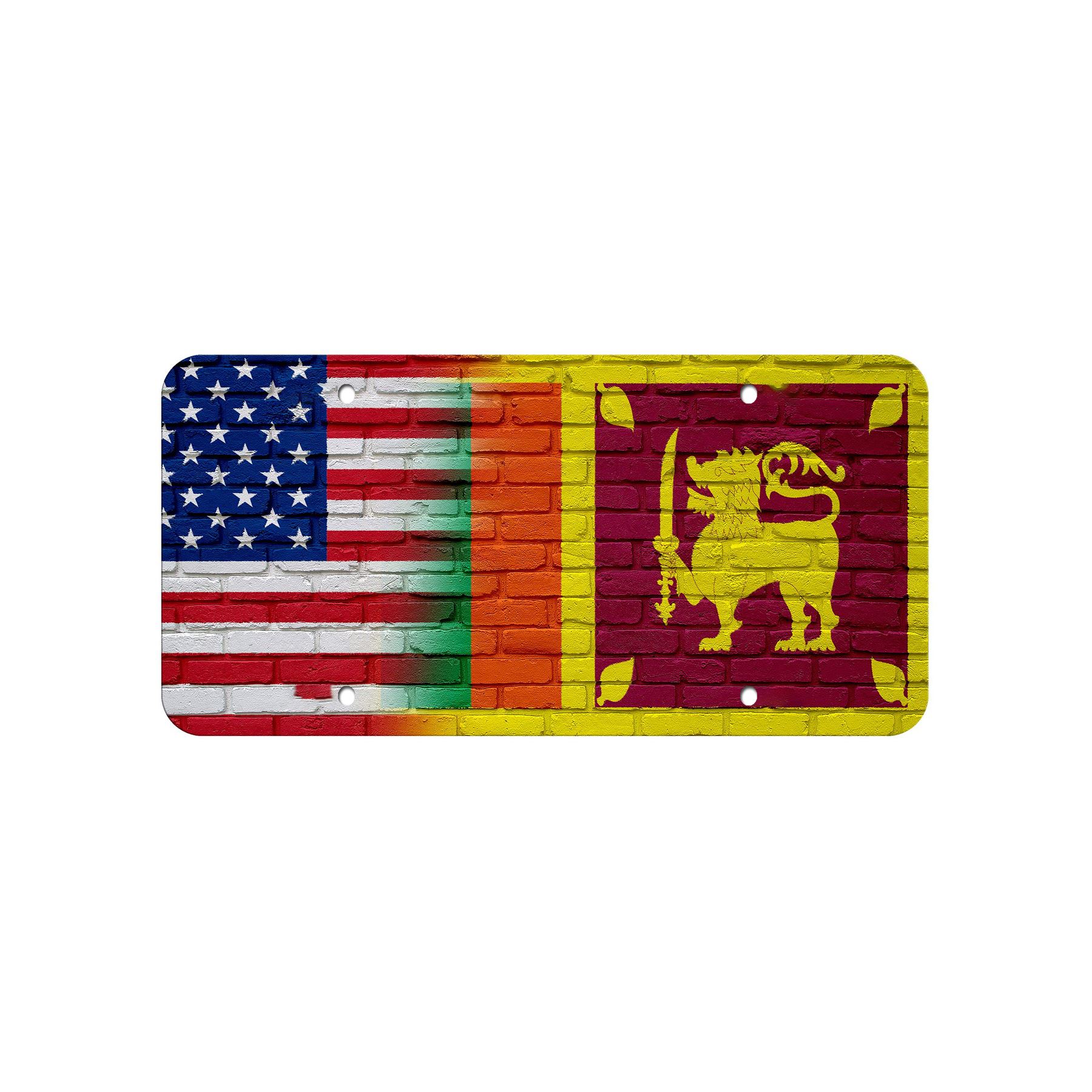 Aluminium Nummernschild - Flagge von Sri Lanka (Sri Lanka) - viele Optionen - Bild 3 von 10