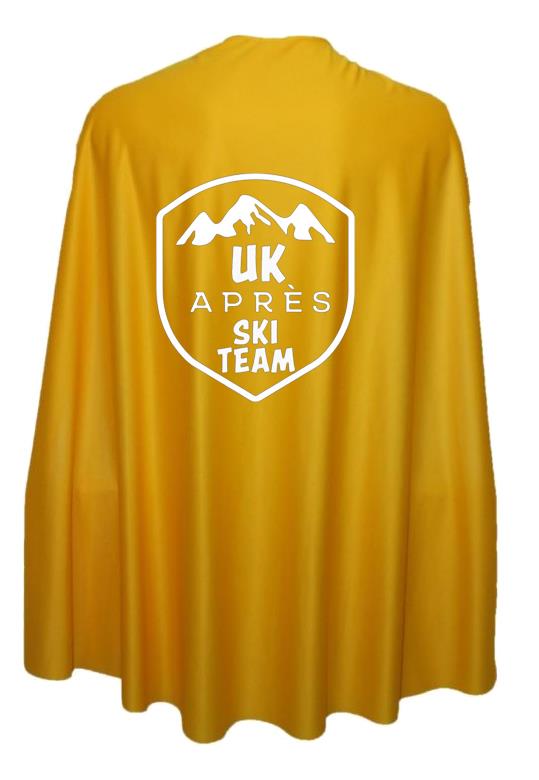 Adults 35" Length UK Apres Ski Team Superhero Cape Fancy Dress Costume Accessory - Picture 8 of 8